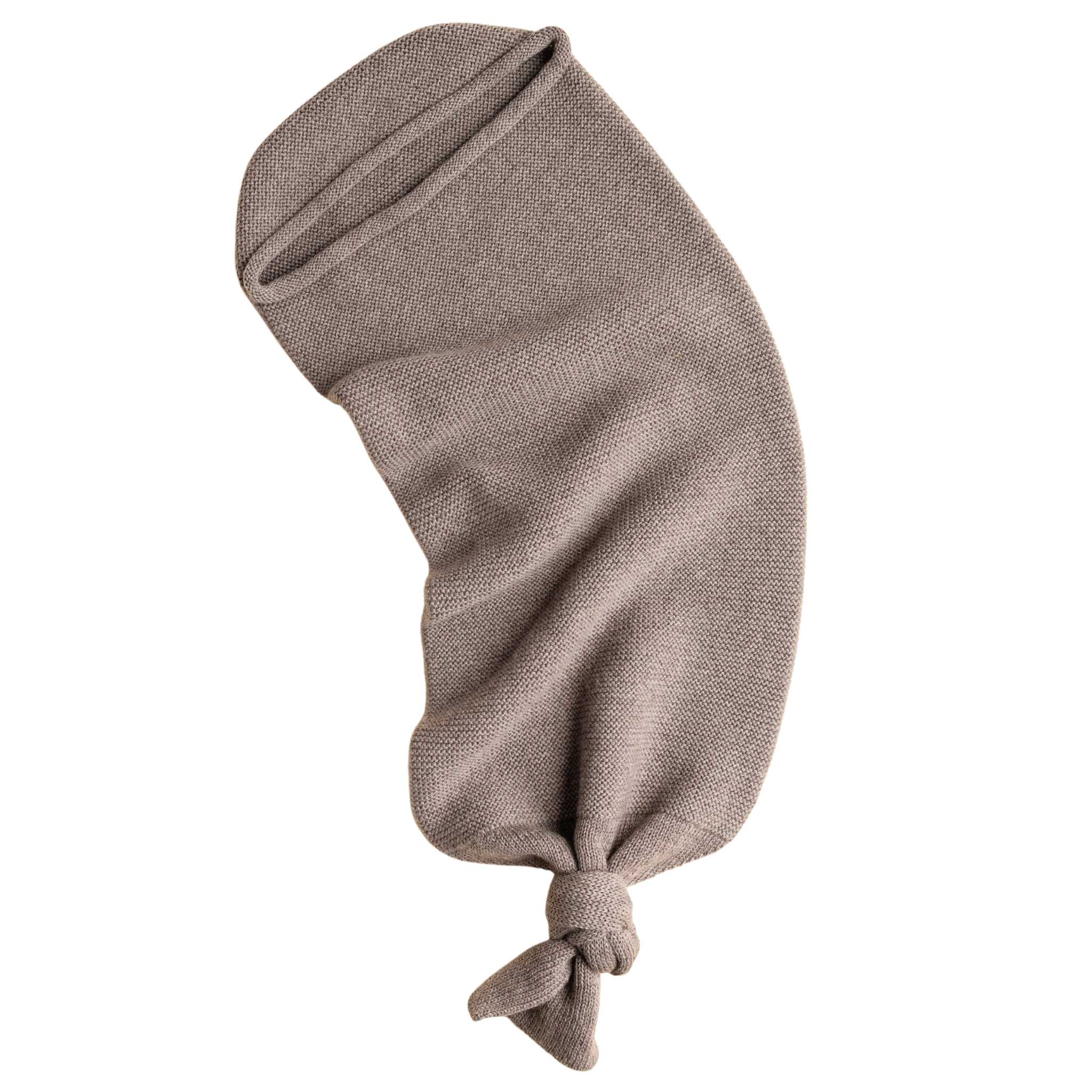 Hvid Merino Wool Cocoon In Otter On White Background