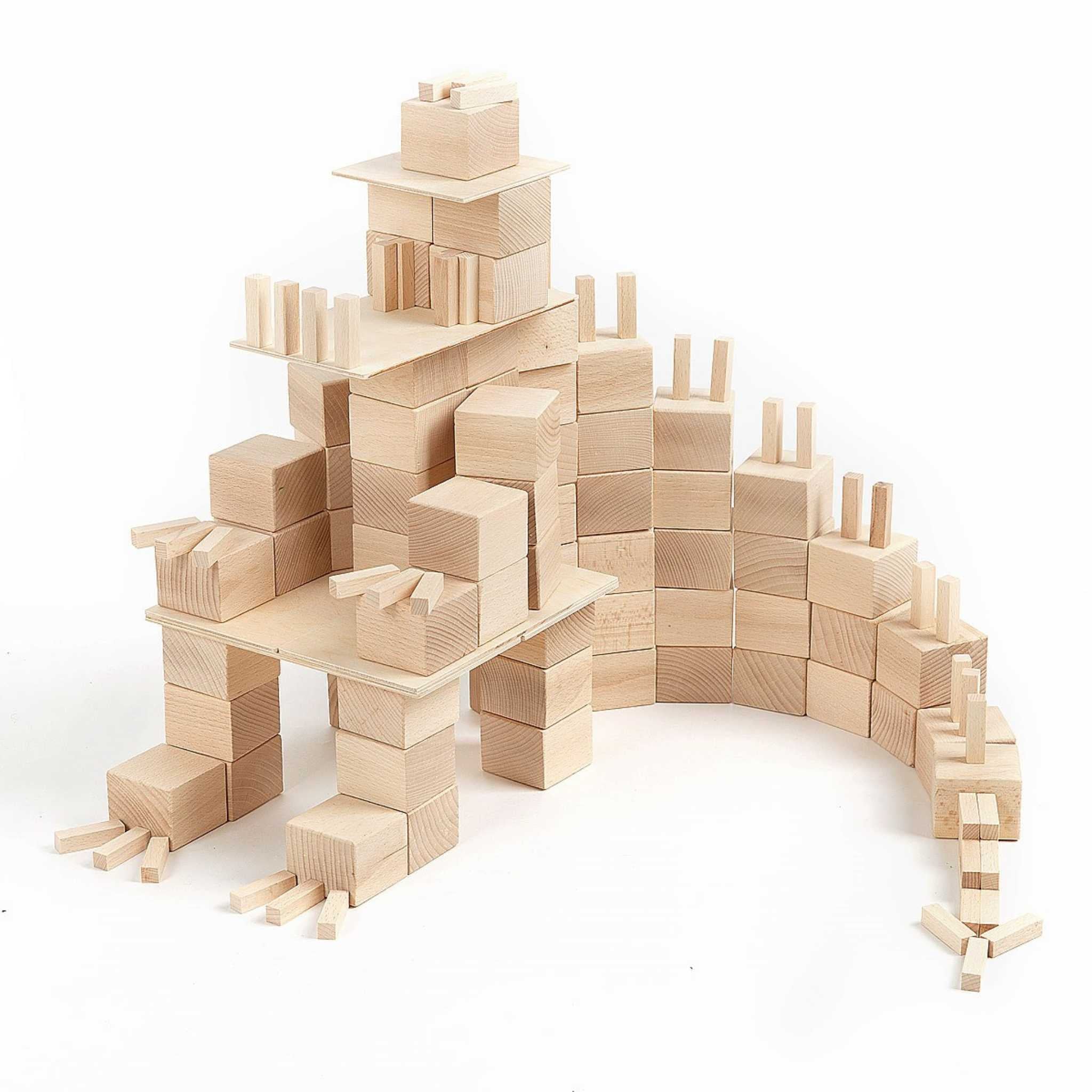 Large Wooden Building Blocks 60 Pc Blocks Large Starter Set