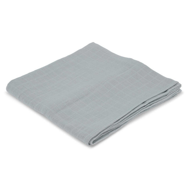 Konges Slojd Big Muslin Swaddle Blue Fog 