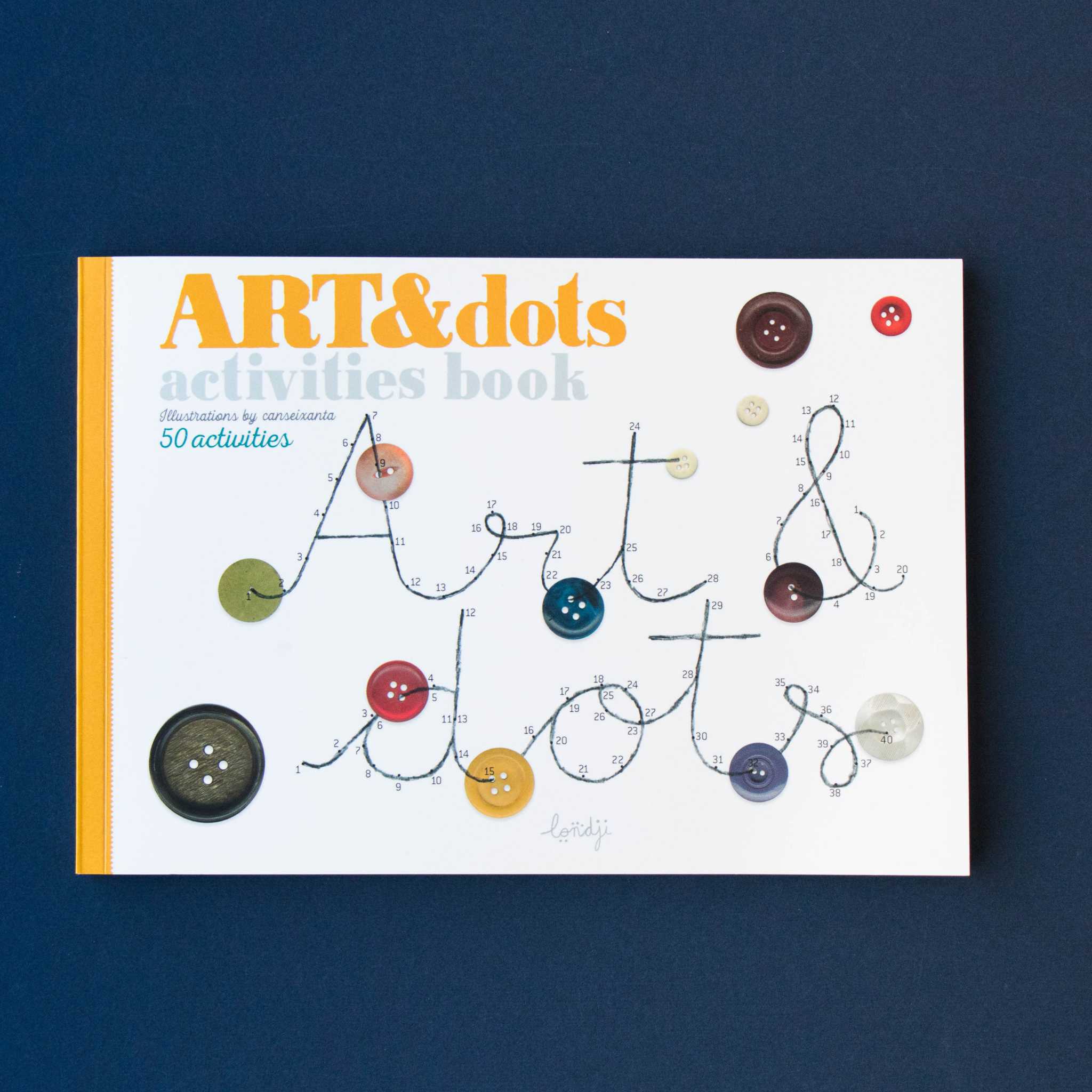 Londji Art & Dots Activity Book Front Page On Blue Background