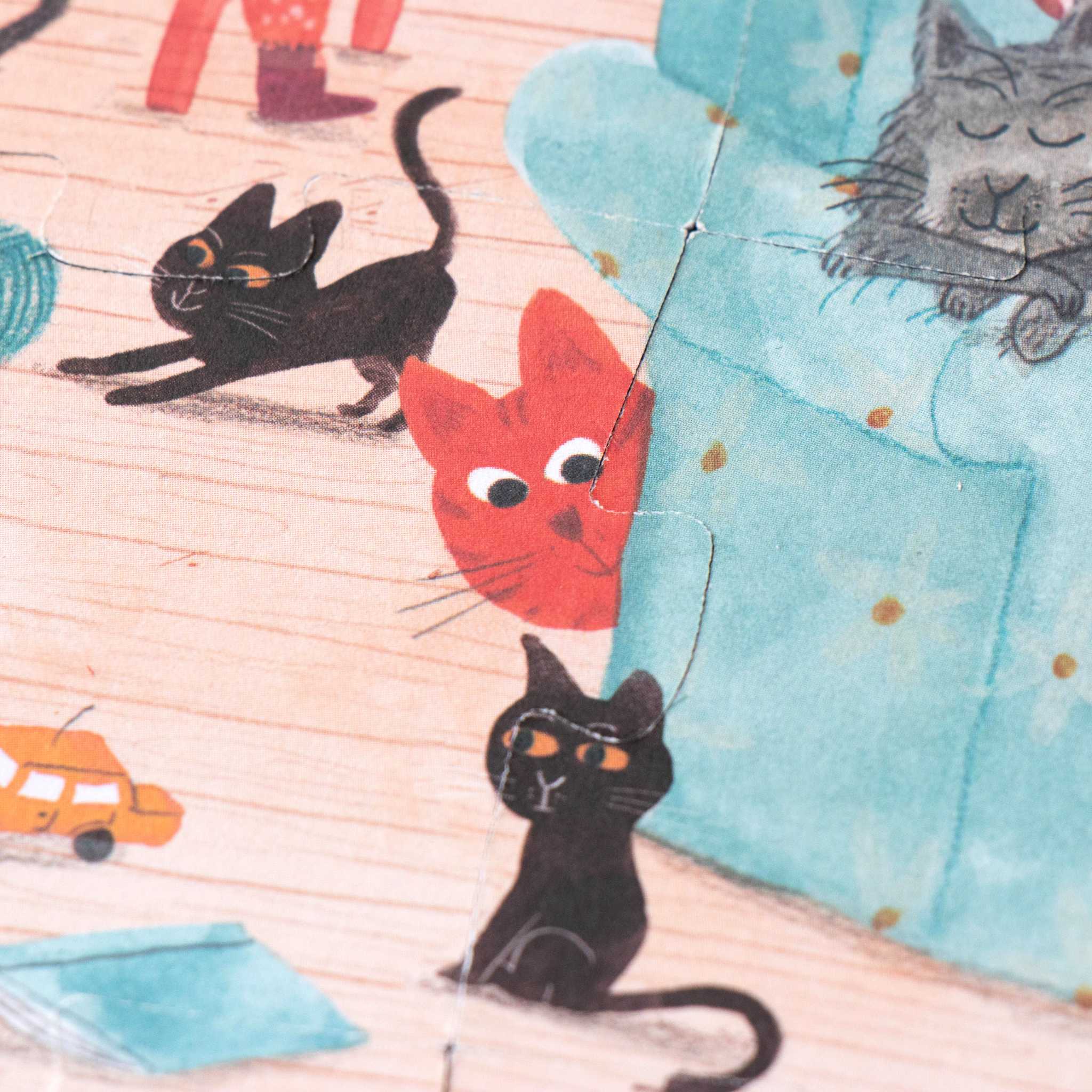 Londji Cats & Dogs Pocket Puzzle Age 3 Plus - Showing Cats