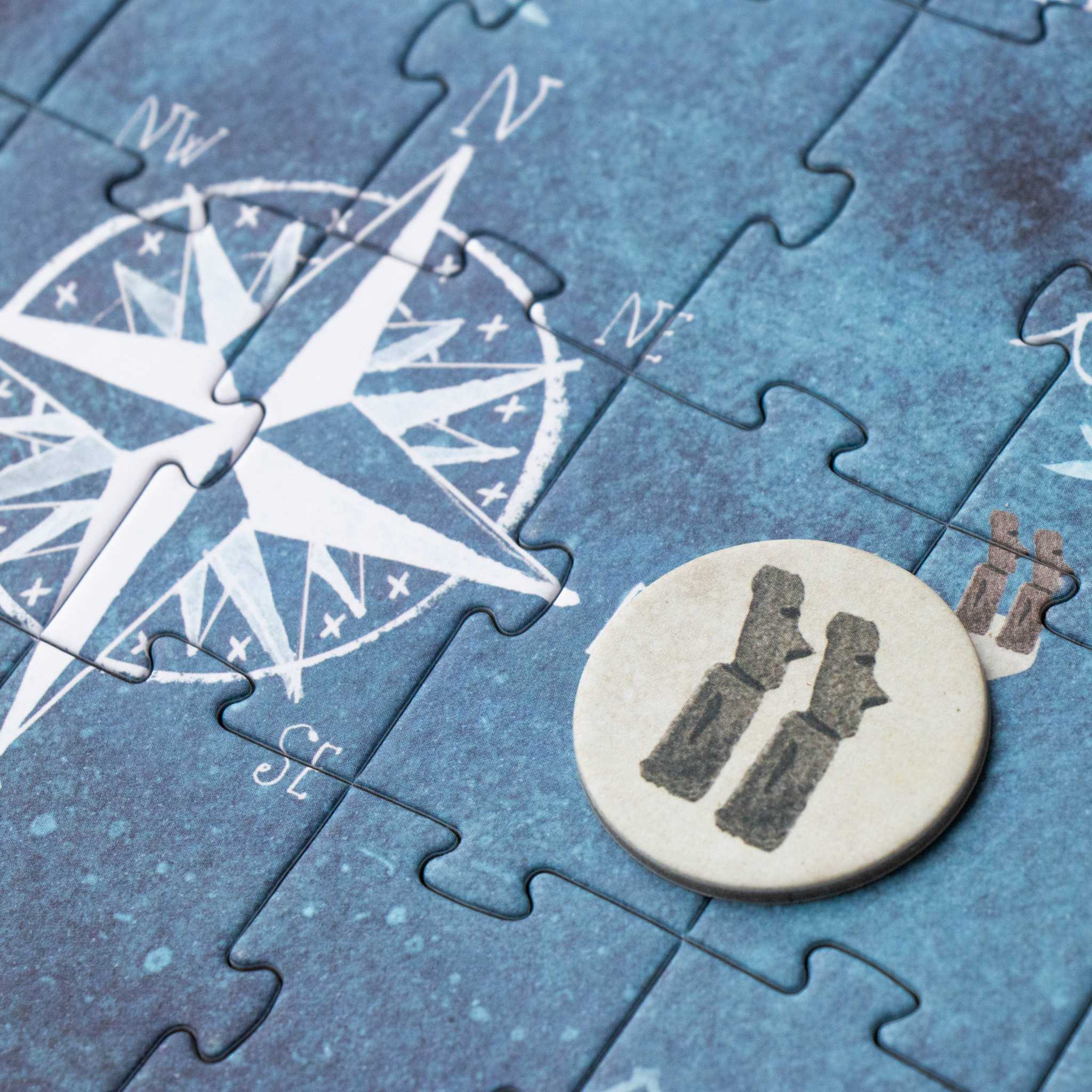 Londji Discover The World Jigsaw Close Up Compass Details