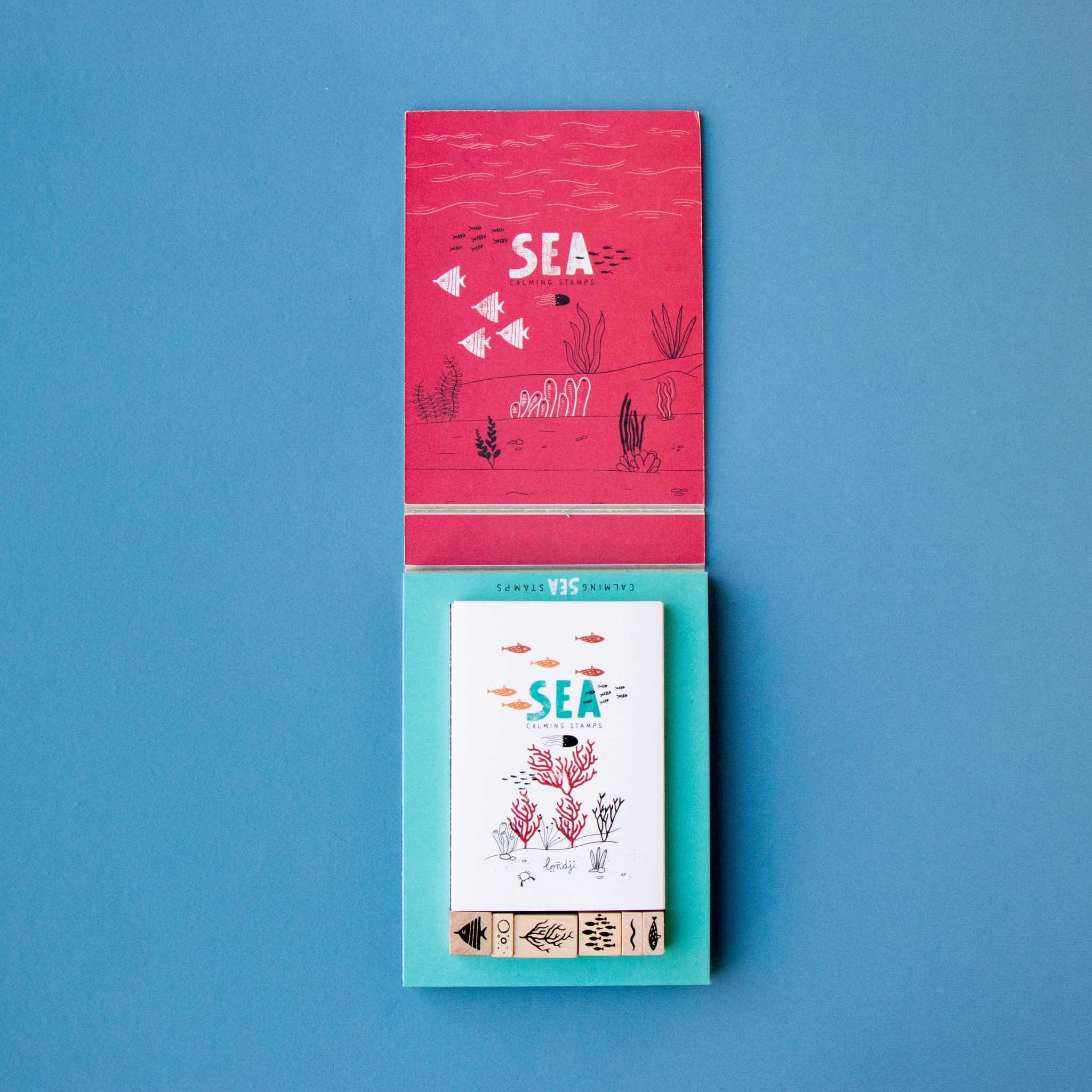 Londji Sea Stamps Arts & Crafts Activity - Stamps & Pad In Packaging Open