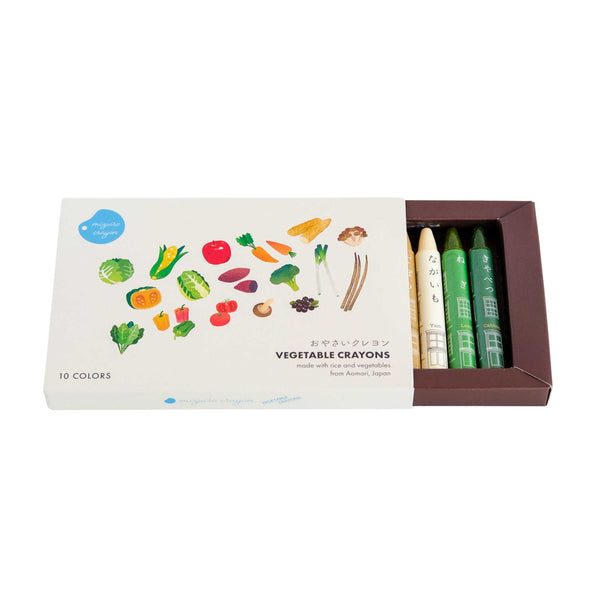 Mizuiro Vegtable Crayons 10 Pack Main Image Box Open