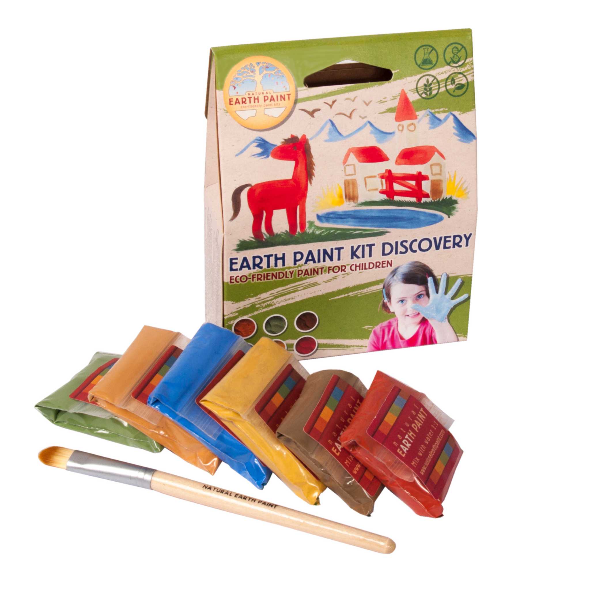 Natural Earth Paint Kit - Discovery - Showing Box & Contents 