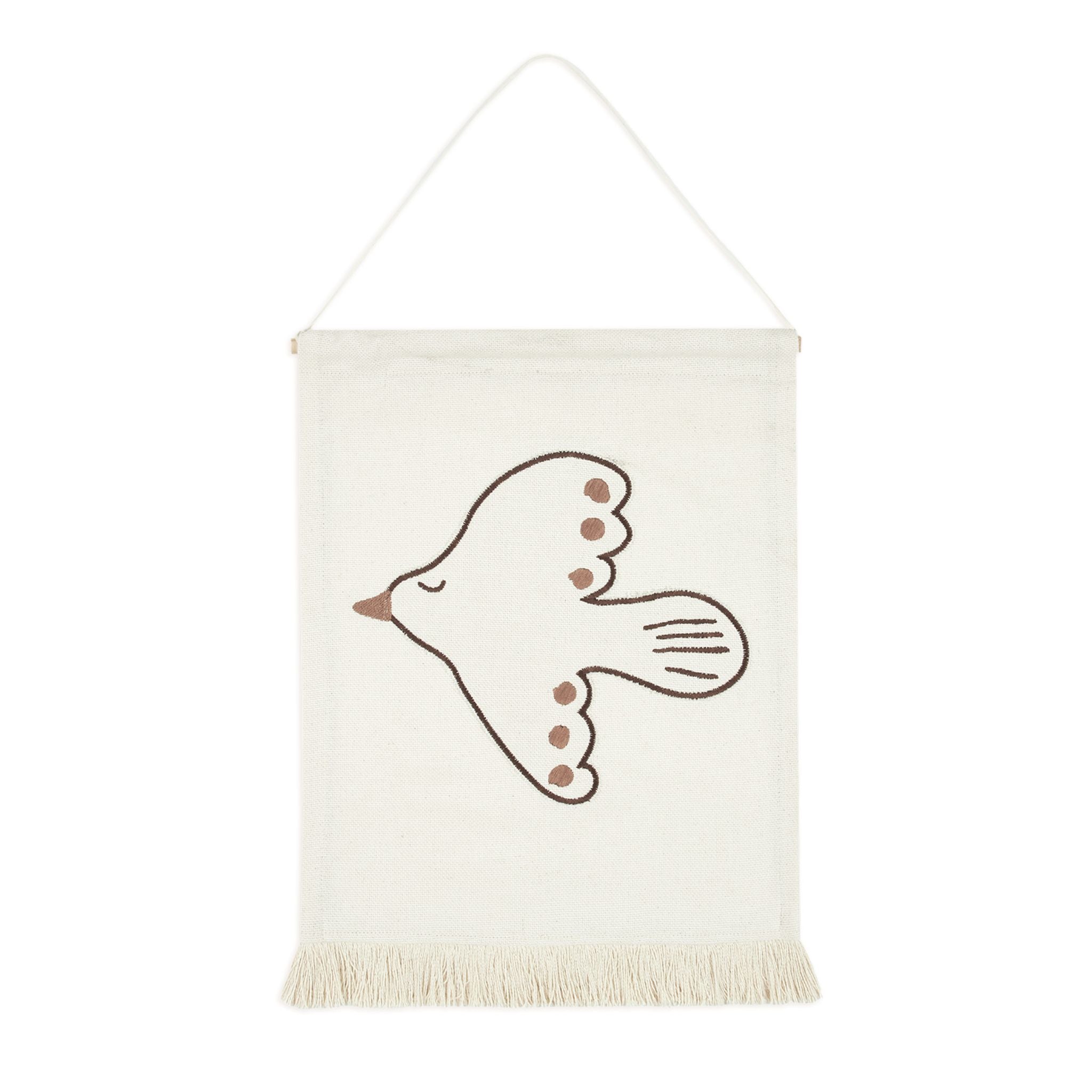 Nobodinoz Bird Embroidery Wall Hanging - Main Image