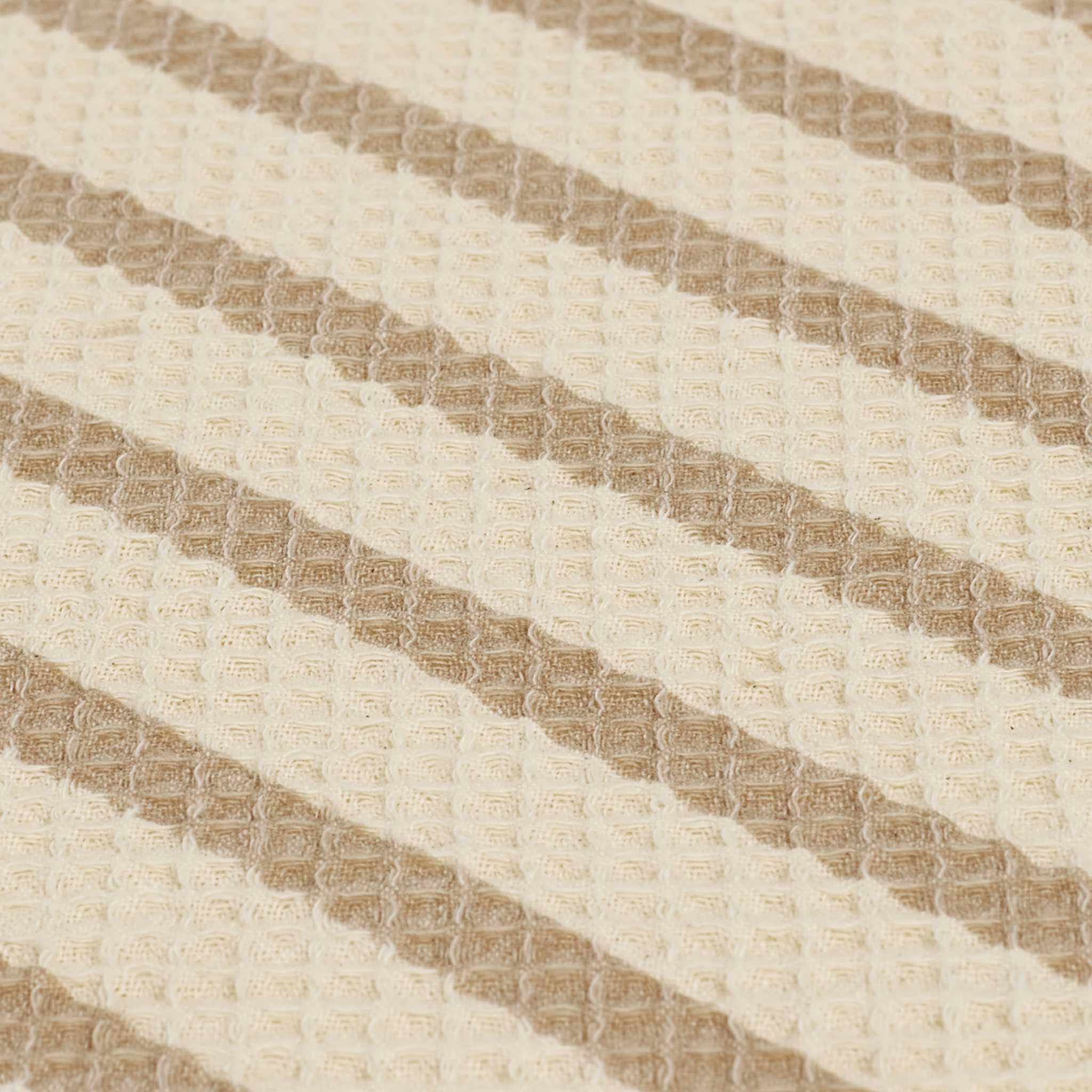 Nobodinoz Landscape Waffle Floor Mattress - Stripes Natural - Up Close Detail