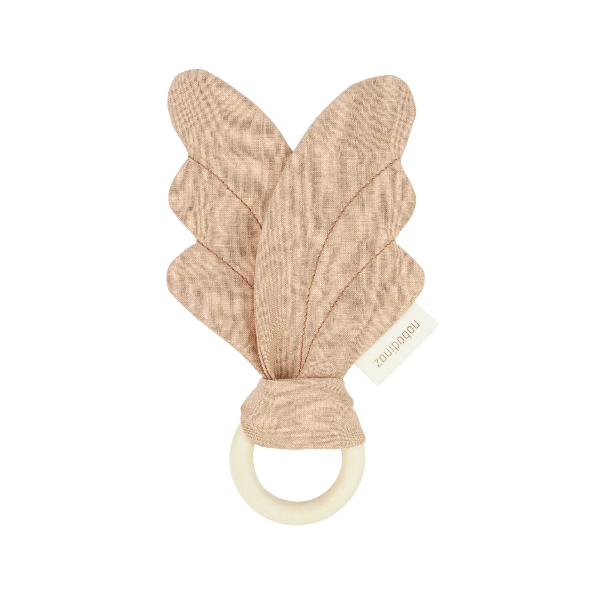Nobodinoz Lin Francais Wings Teether Ring - Sand - Main Image
