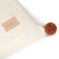 Nobodinoz Majestic Eco Floor Mat - Honey Sweet Dots/ Natural Pom Pom Detail