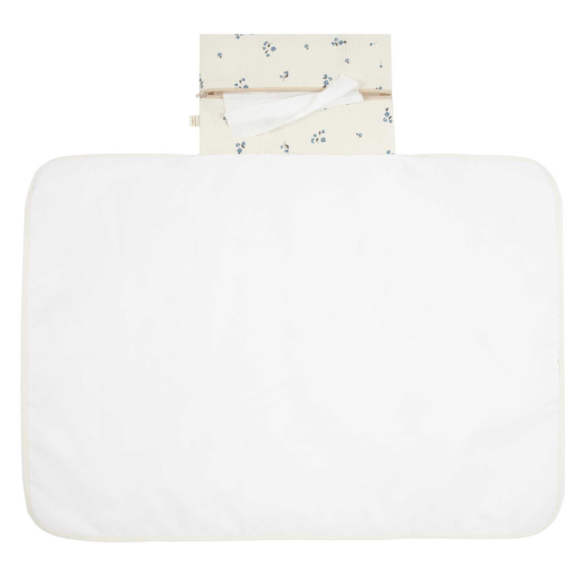 Nobodinoz Mozart Changing Pad in Lily Blue Opened Up