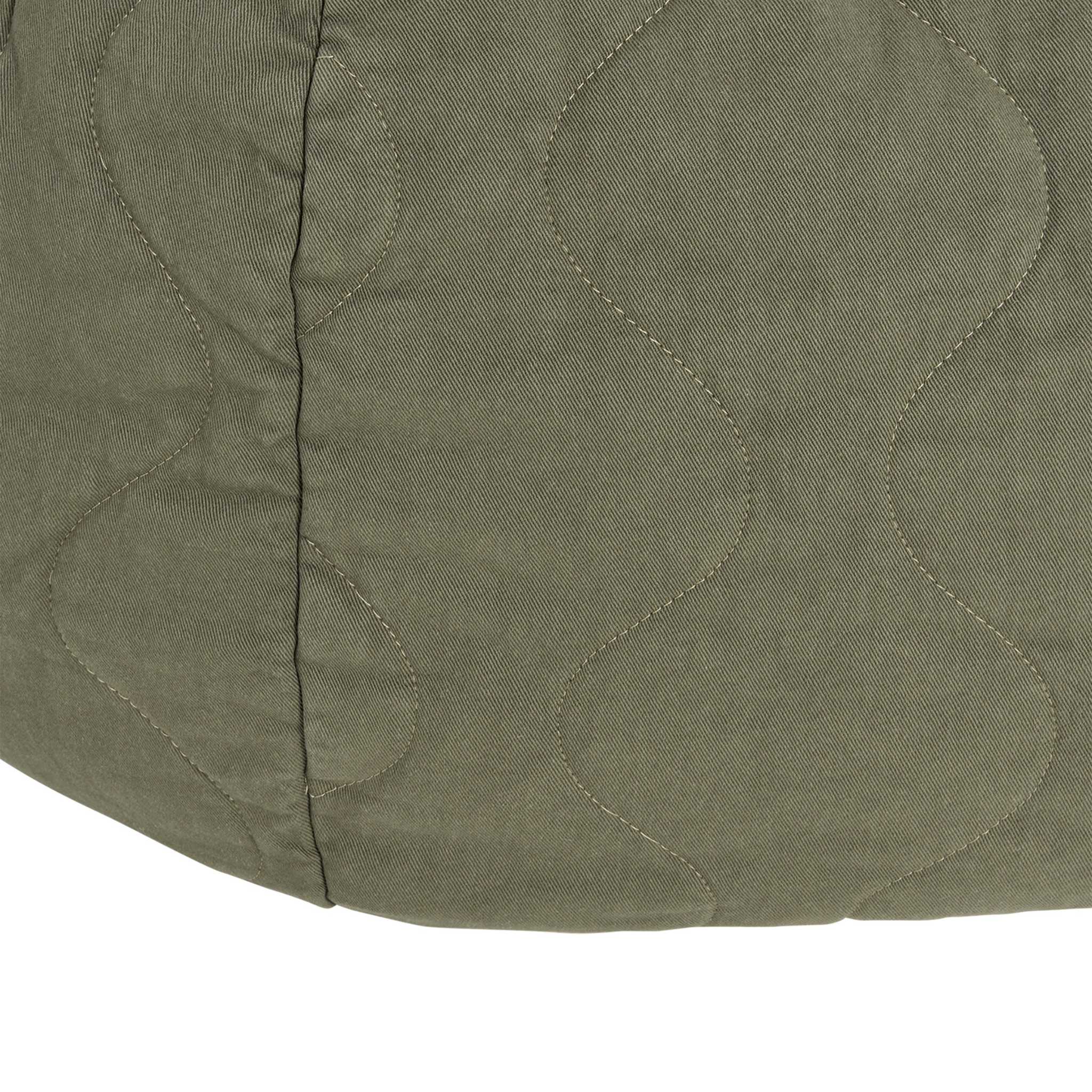 Nobodinoz Round Quilted Beanbag - Vetiver Details 