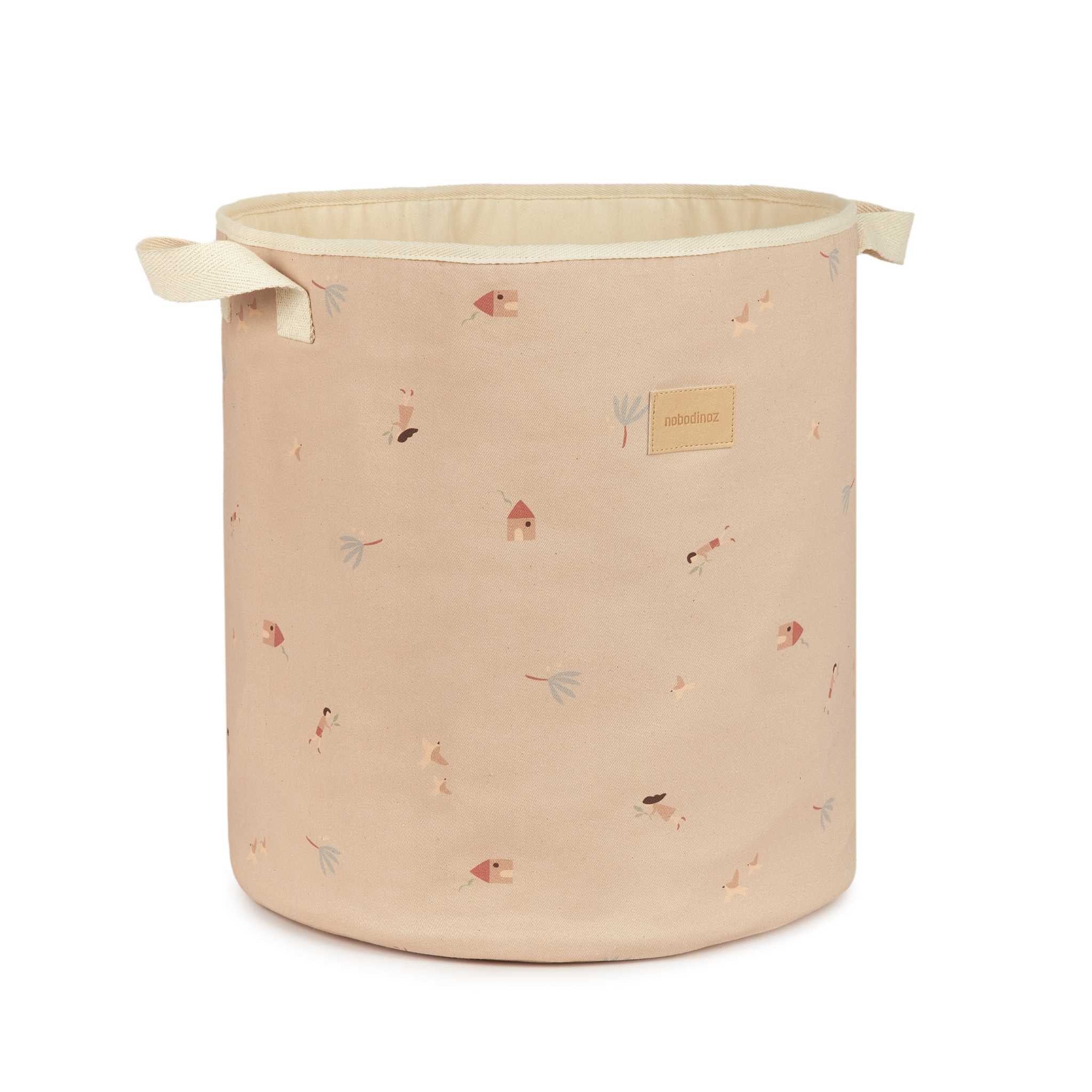 Nobodinoz Toy Storage Basket Pink Home - Main Image