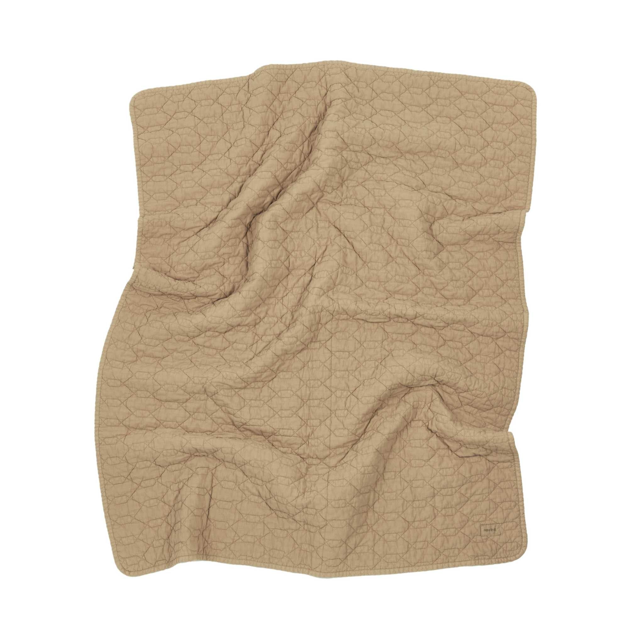 Nobodinoz Wabi Sabi Quilted Blanket Sesame - Textures