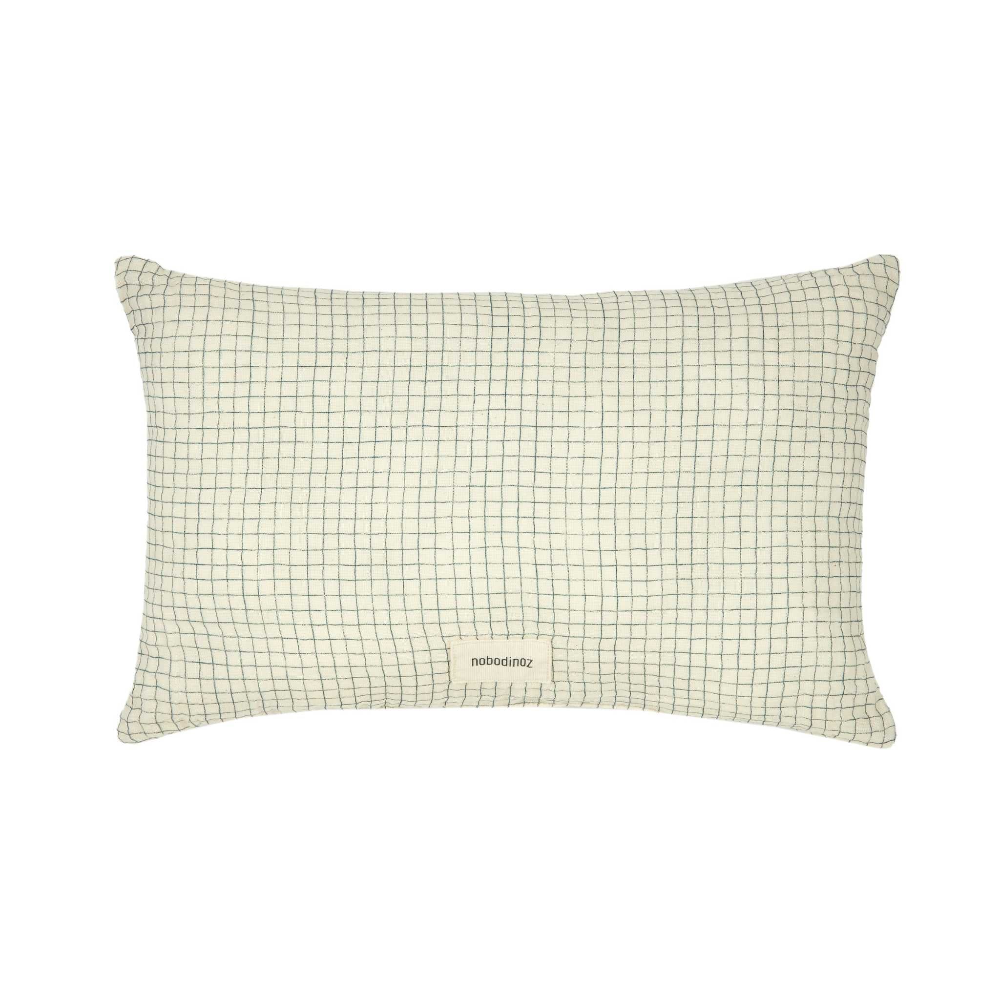 Nobodinoz Wabi Sabi Rectangular Cushion - Blue Grid