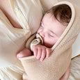 Sleeping Baby In Hvid Merino Wool Cocoon In Oat