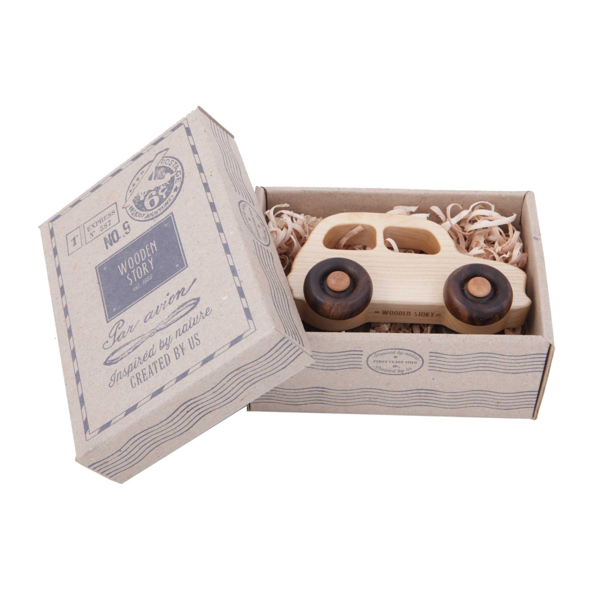 Wooden Story Little French Car In Packaging