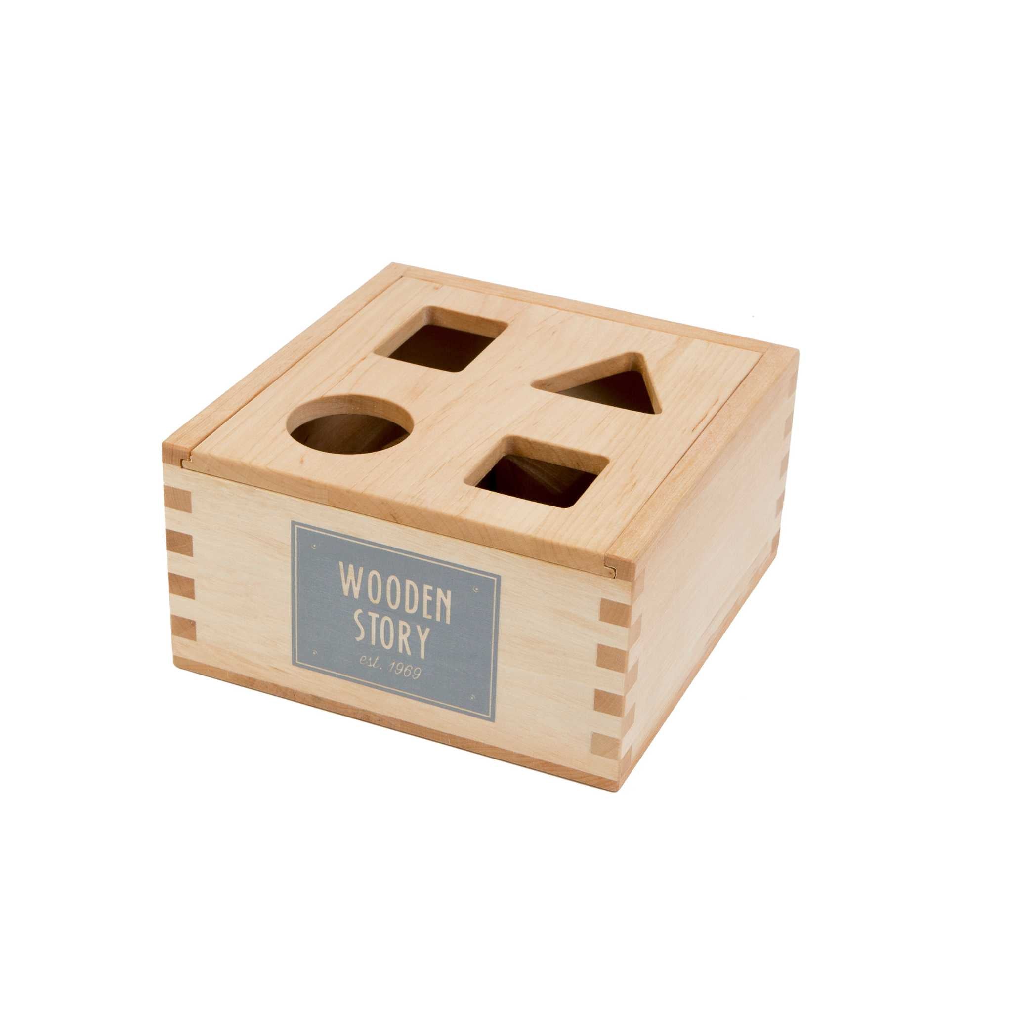 Wooden Story Natural Shape Sorter Box 