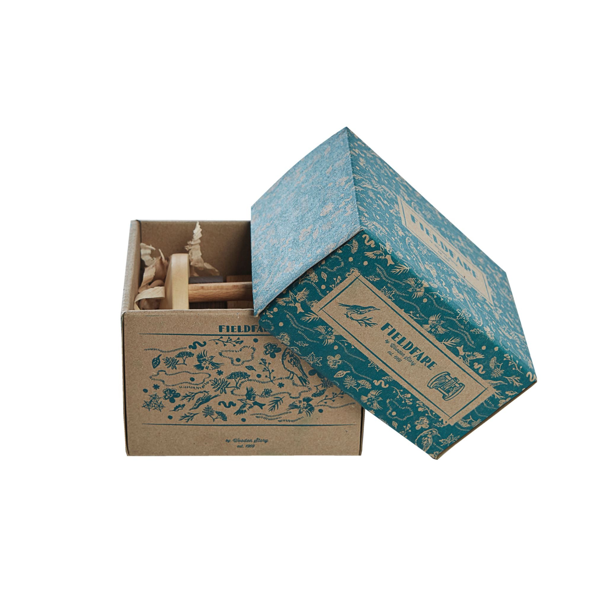 Wooden Story Fieldfare Rattle - In Box
