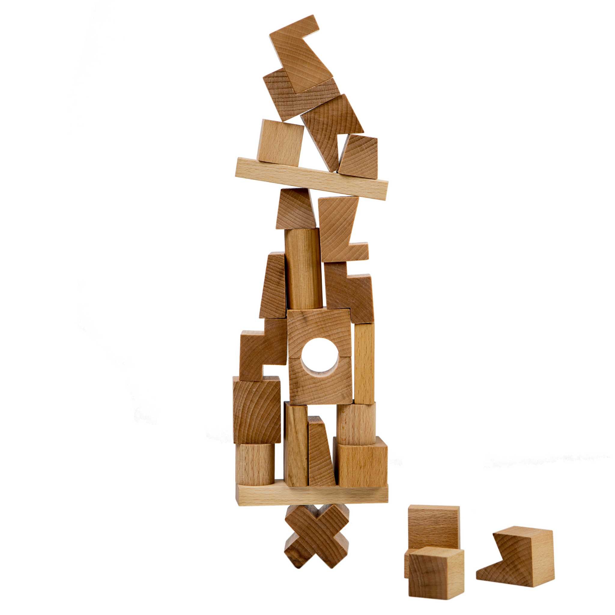 Wooden Story Natural Stacking Tower =