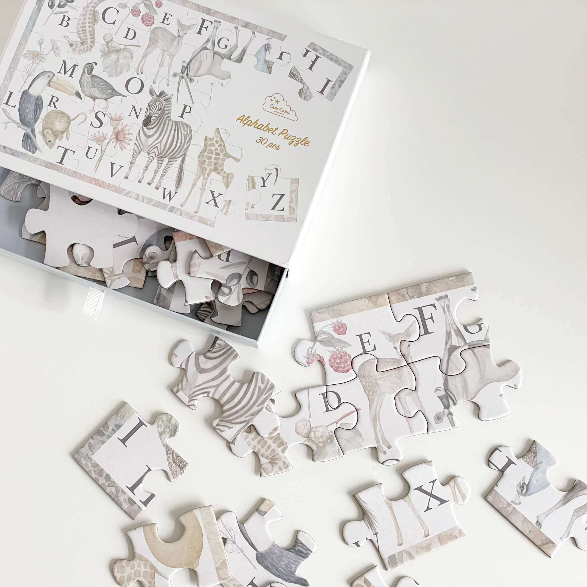 Cam Cam Copenhagen Jigsaw Puzzle - Alphabet Animals
