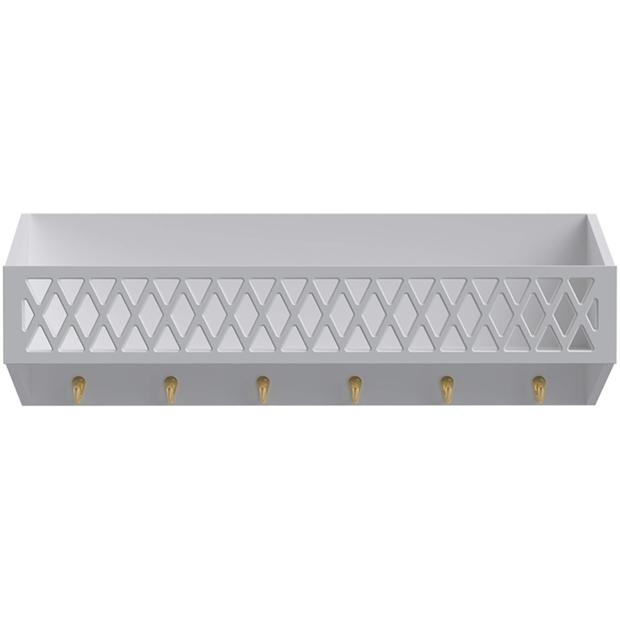 Cam Cam Copenhagen Harlequin Shelf with Hooks in Grey