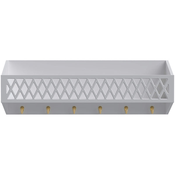 Cam Cam Copenhagen Harlequin Shelf with Hooks in Grey