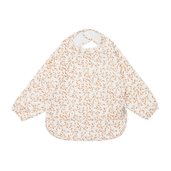 Sleeved Bib - Caramel Leaves