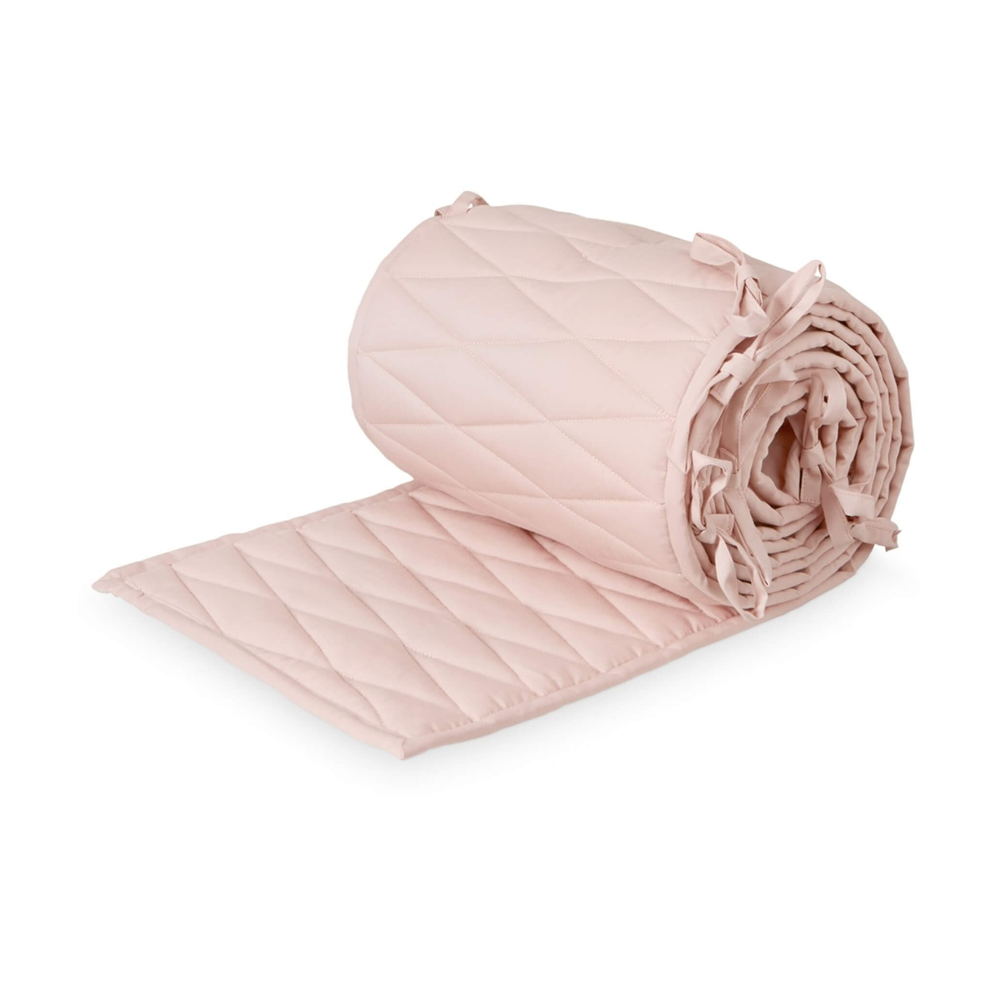 Quilted Cot Bumper - Rose