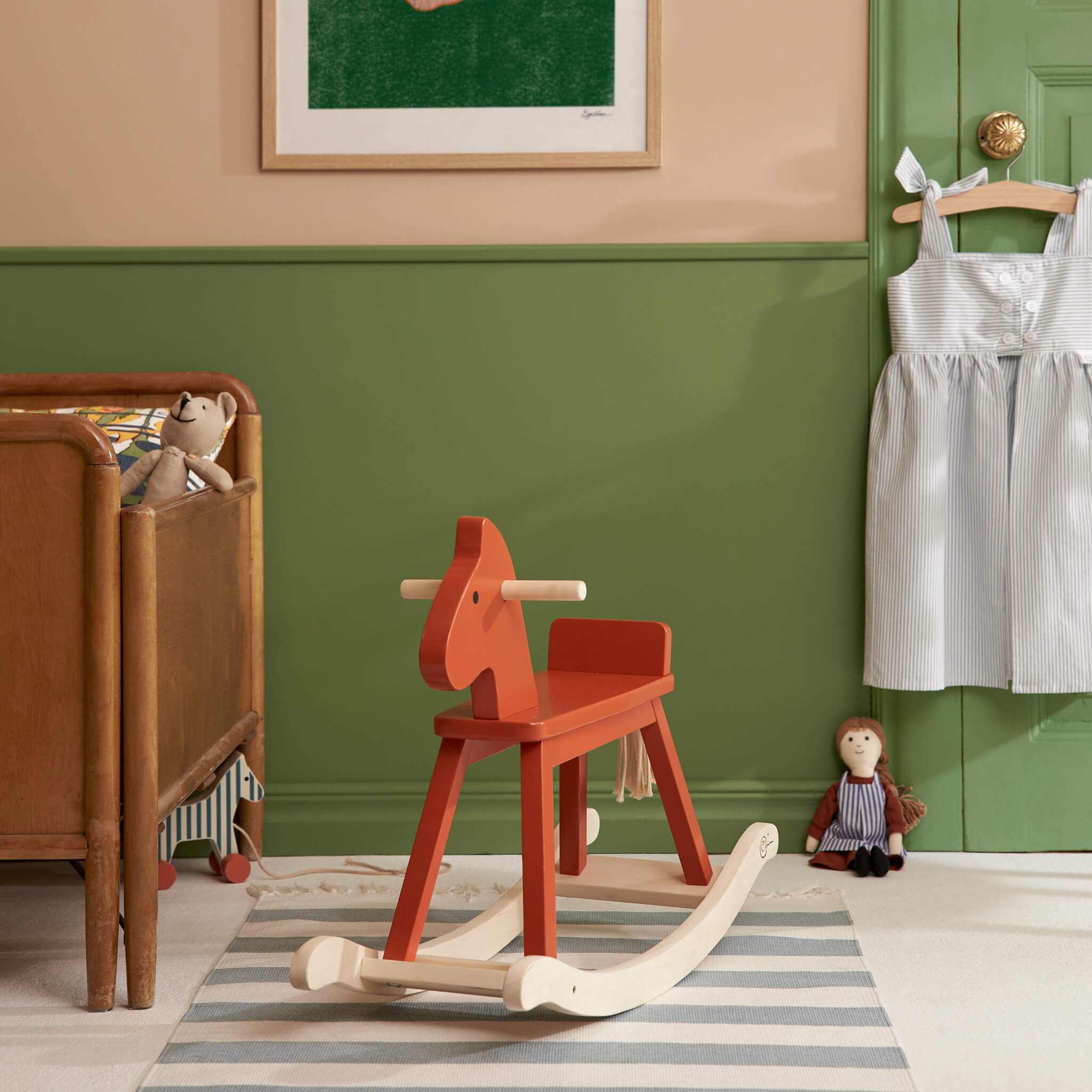Kids Concept Orange/ Red Rocking Horse