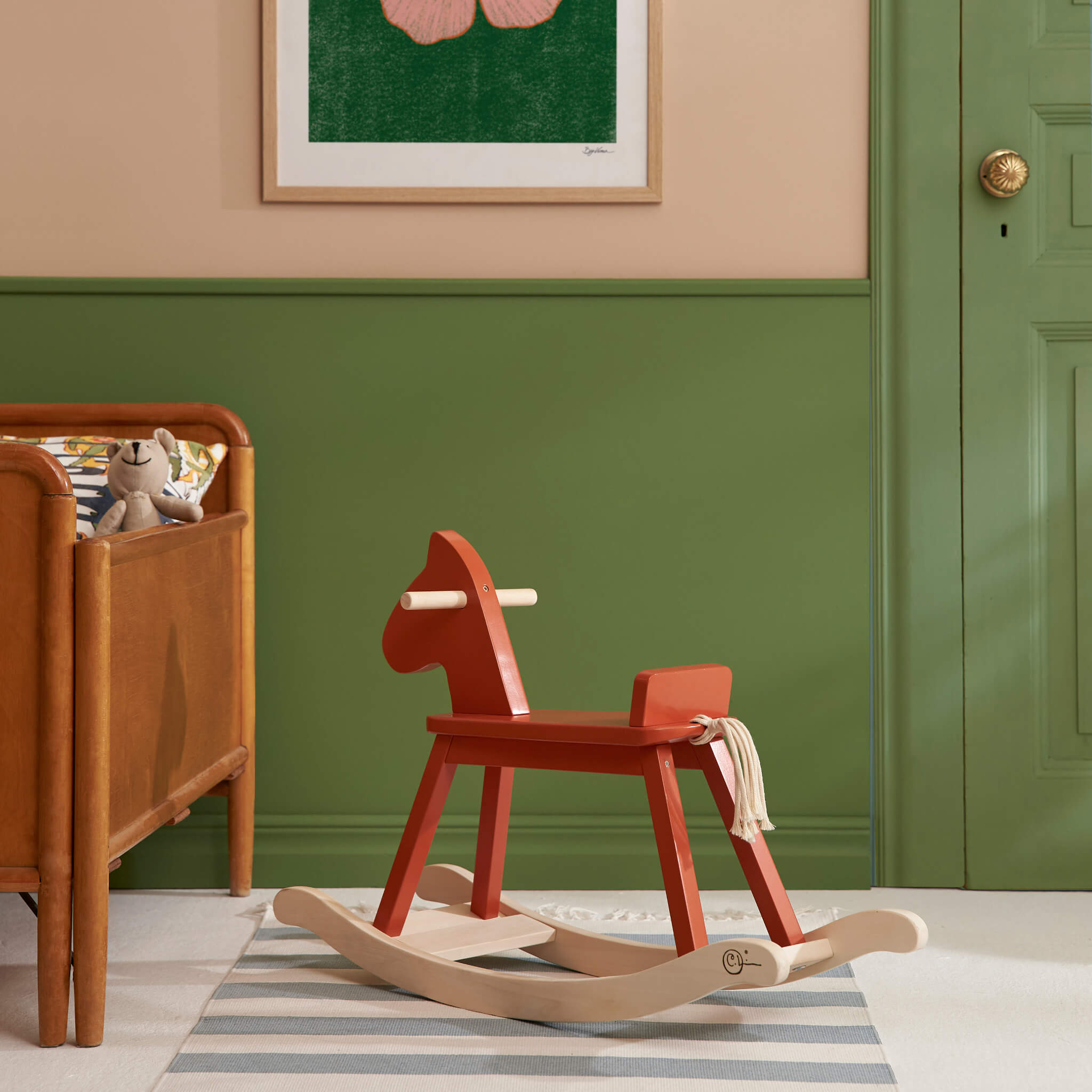 Kids Concept Orange/ Red Rocking Horse