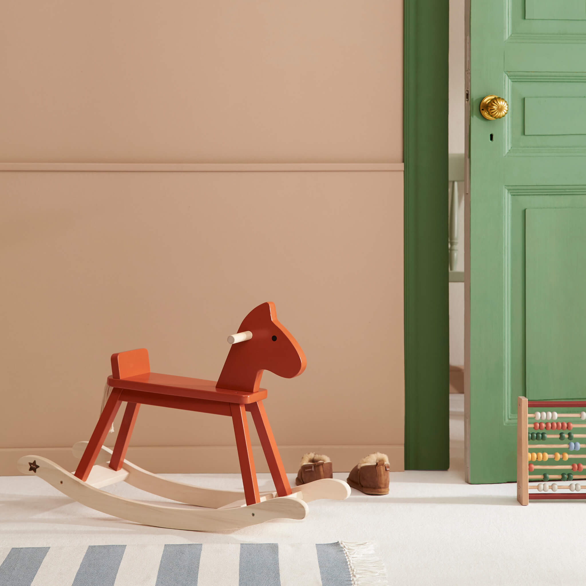 Kids Concept Orange/ Red Rocking Horse
