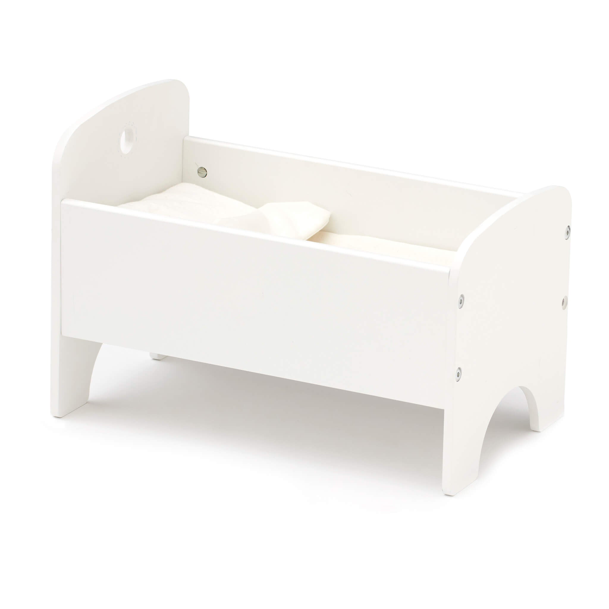 Kids Concept Wooden Dolls Cot in White