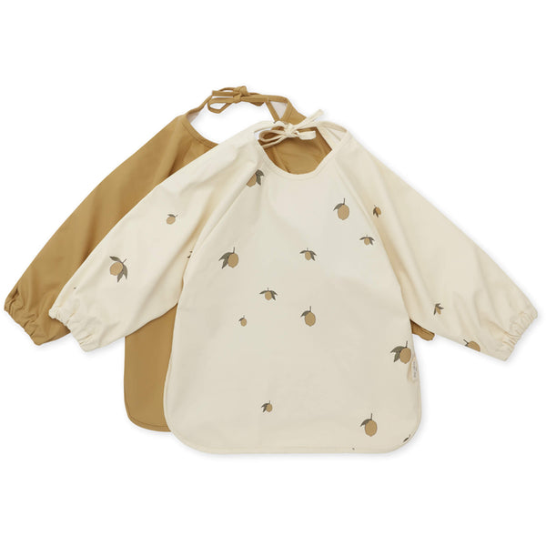 Long Sleeved Bib - Lemon - 2 pack