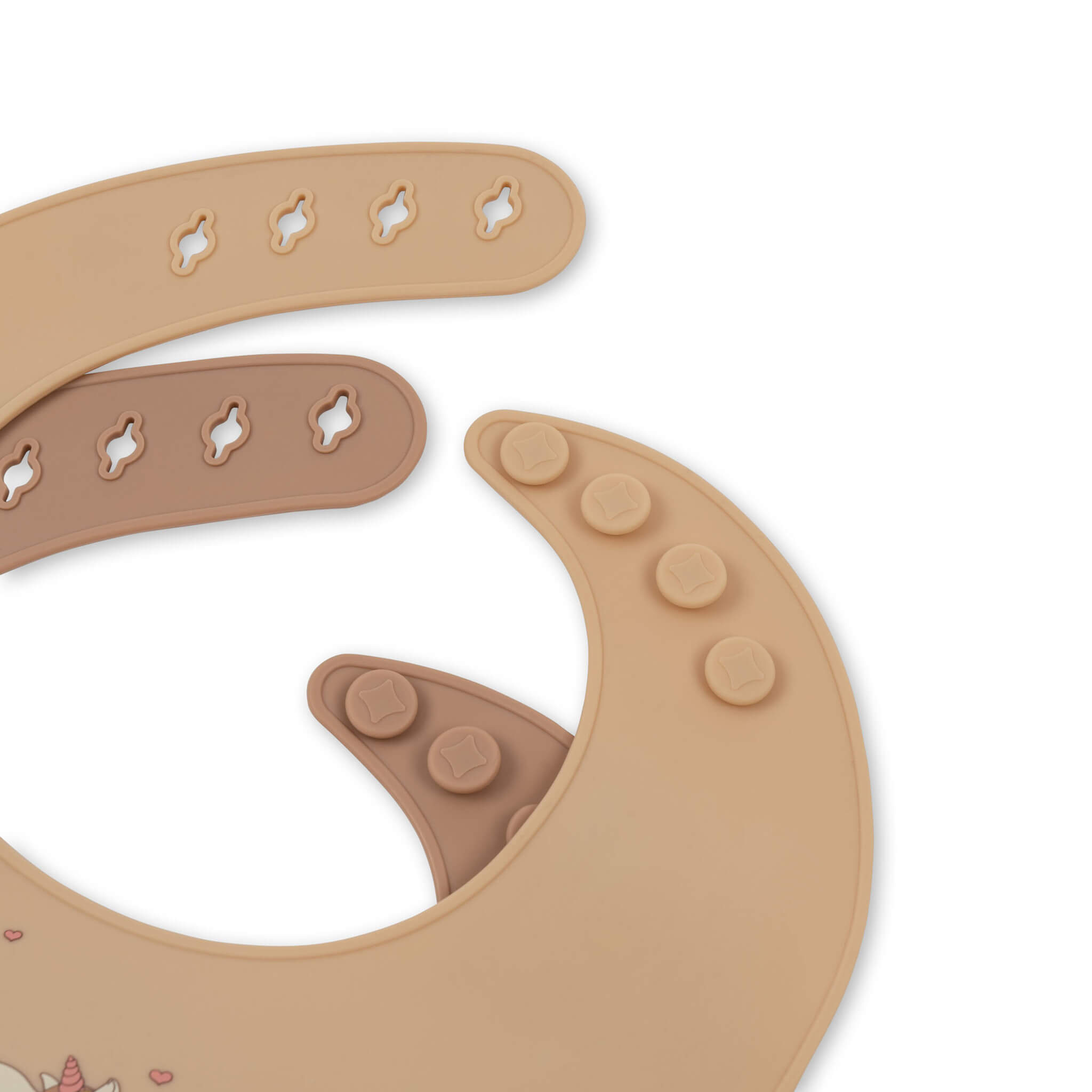 Konges Slojd 2 Pack Silicone Bibs in Unicorn