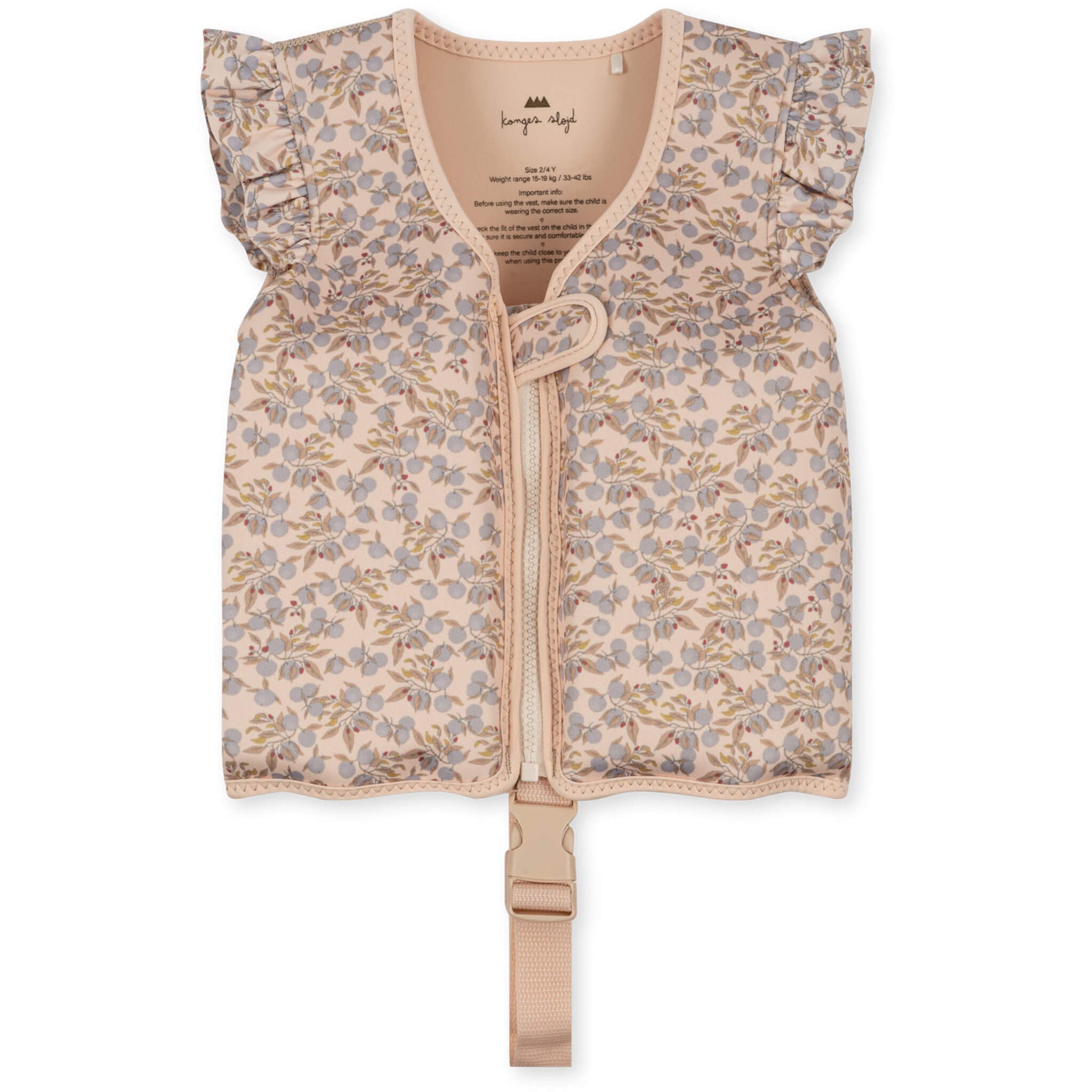 Konges Slojd Swim Vest in Orangery Blue, Kids Swimming Oskoe