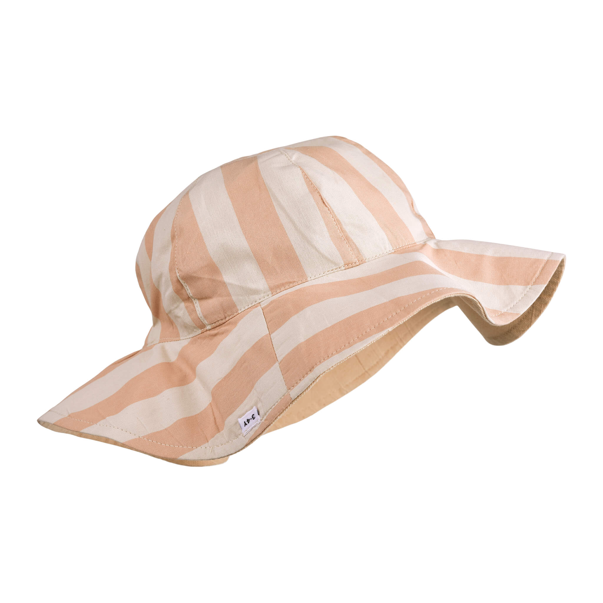 Amelia Reversible Sun Hat - Pale Tuscany/ Sandy Stripe (Various sizes)