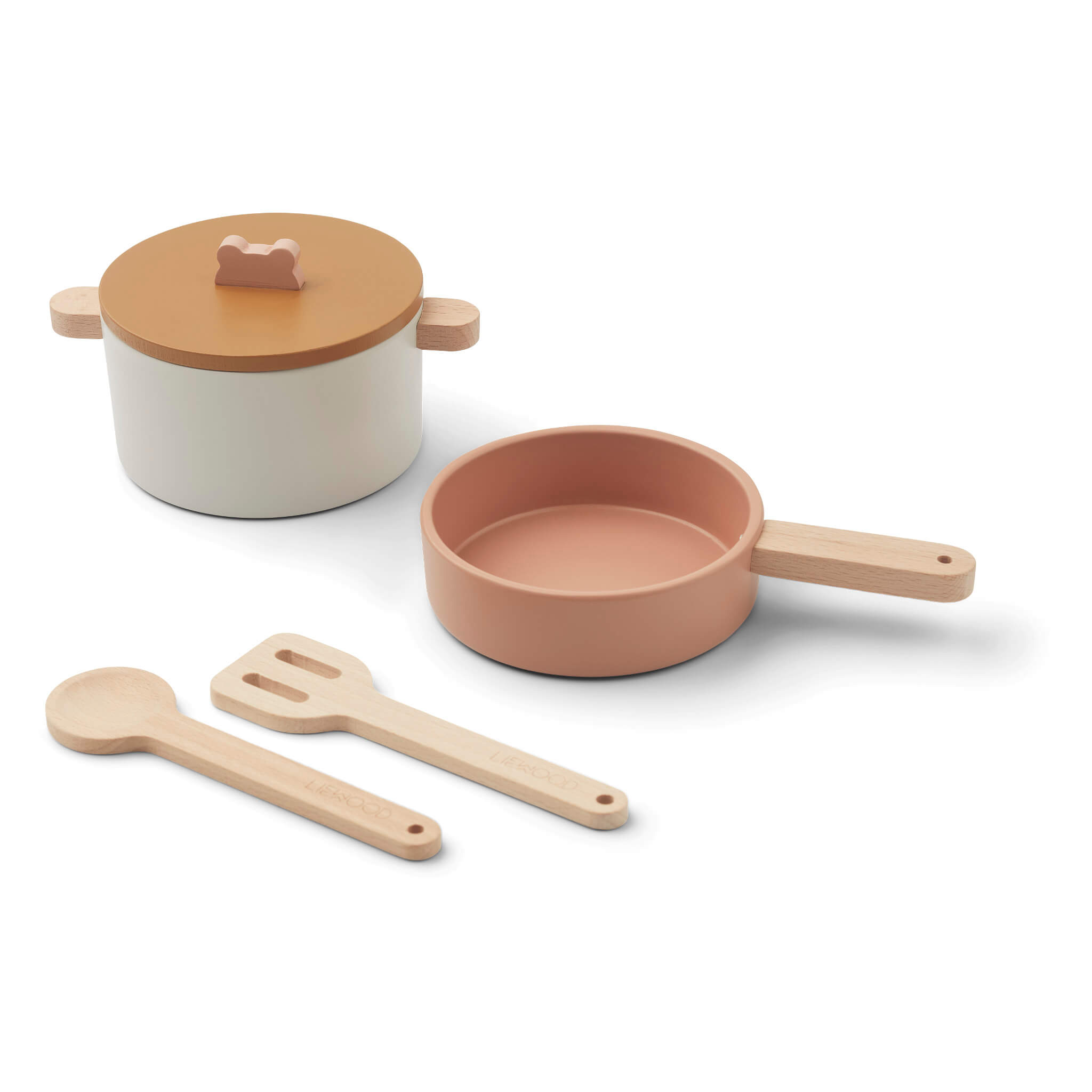 Liewood Antonio Wooden Play Cooking Set in Rose Multi Mix
