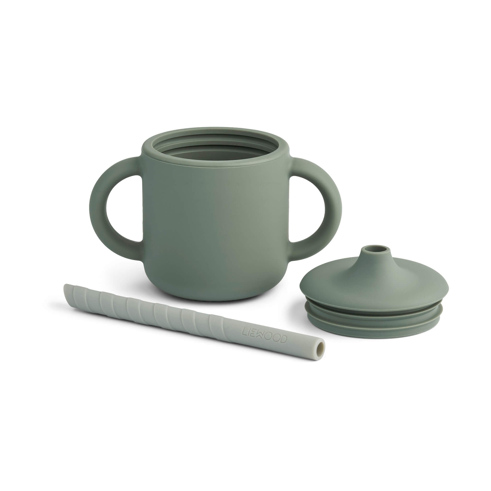 Liewood Cameron Sippy Cup in Faune Green/Dove Blue