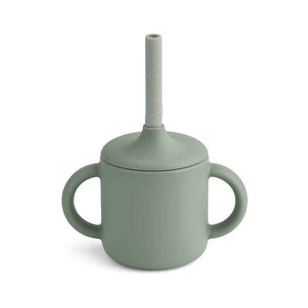 Liewood Cameron Sippy Cup in Faune Green/Dove Blue