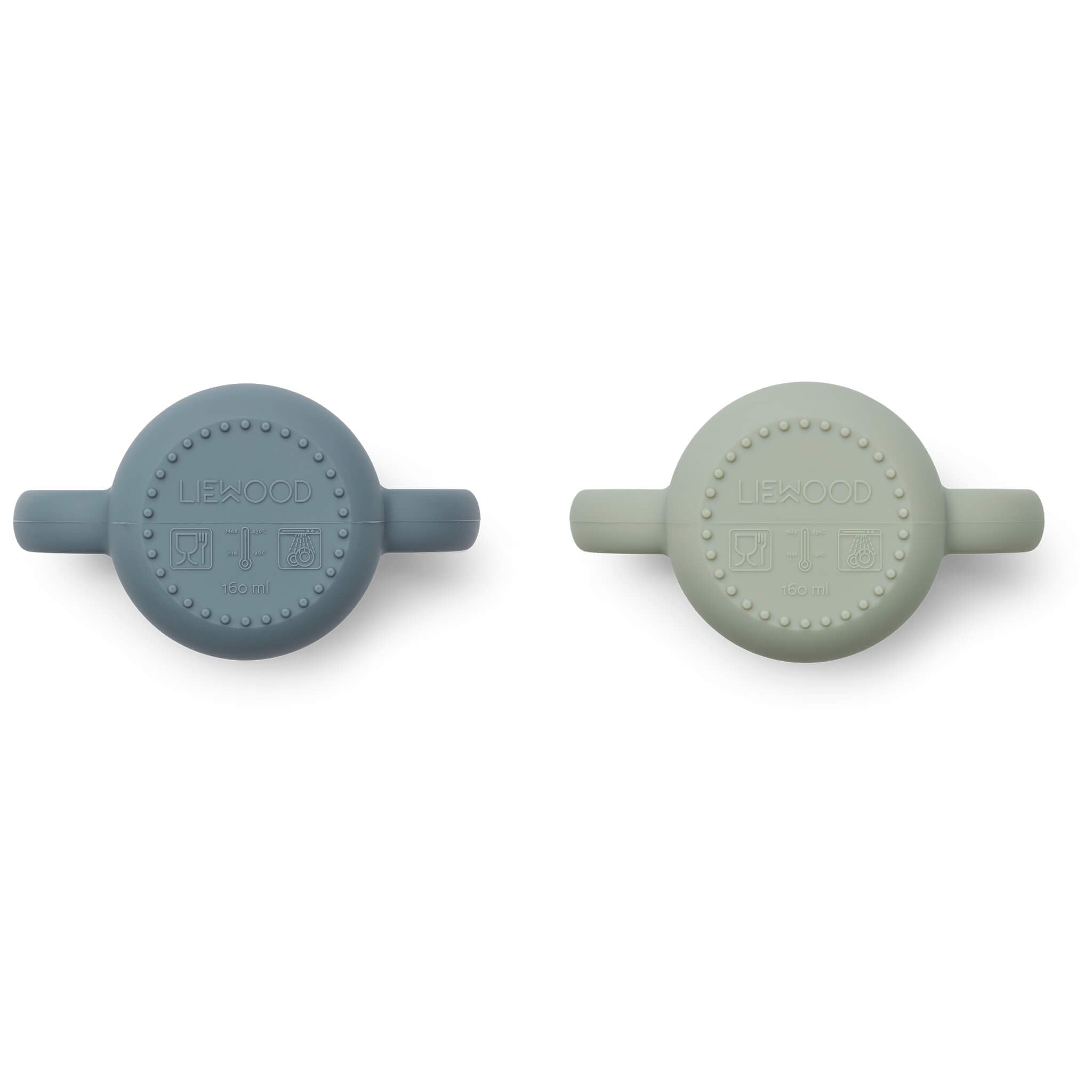 Silicone Cups - Whale/ Dove Blue (Pack of 2)