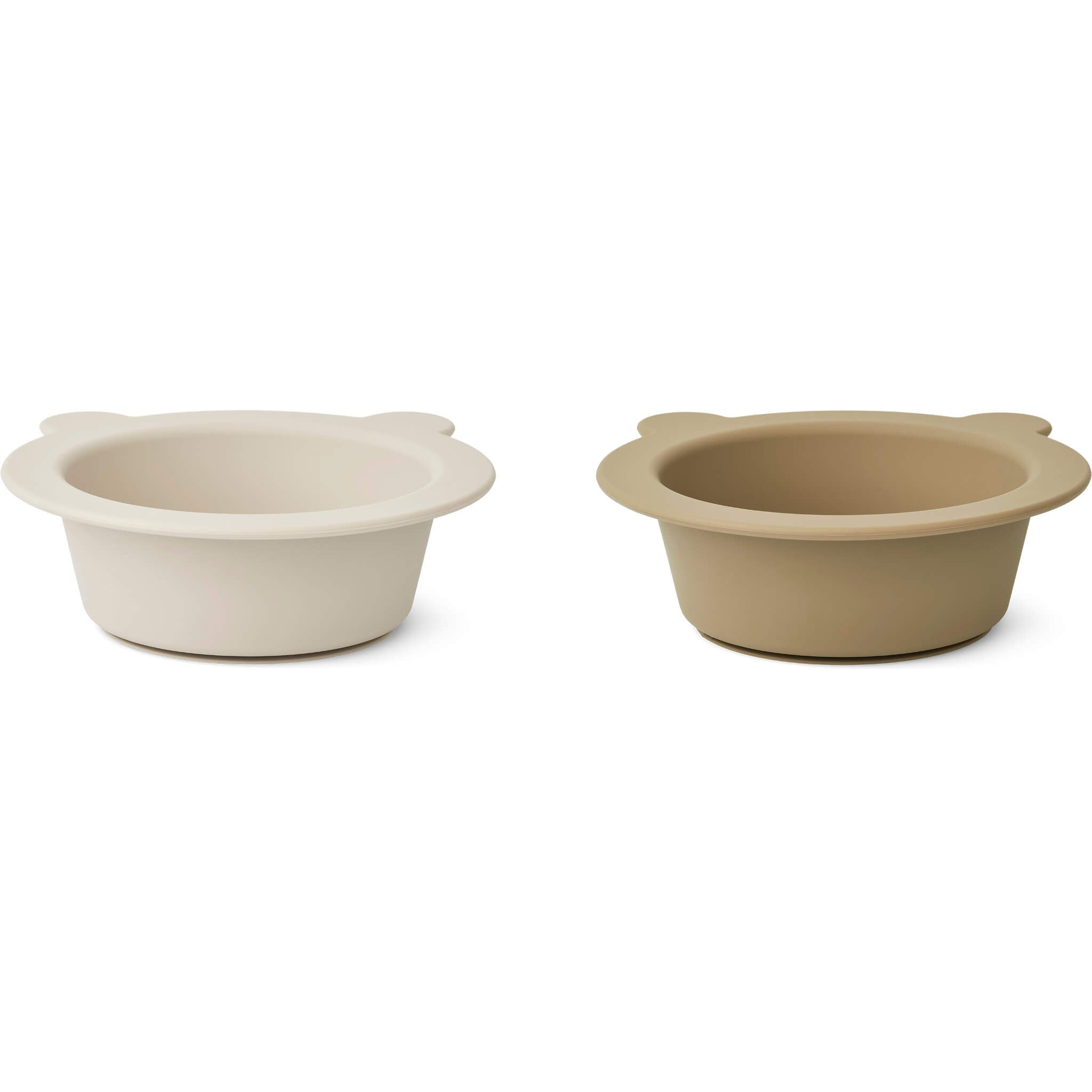 Liewood Peony Suction Bowl - Sandy/ Oat (2 Pack)