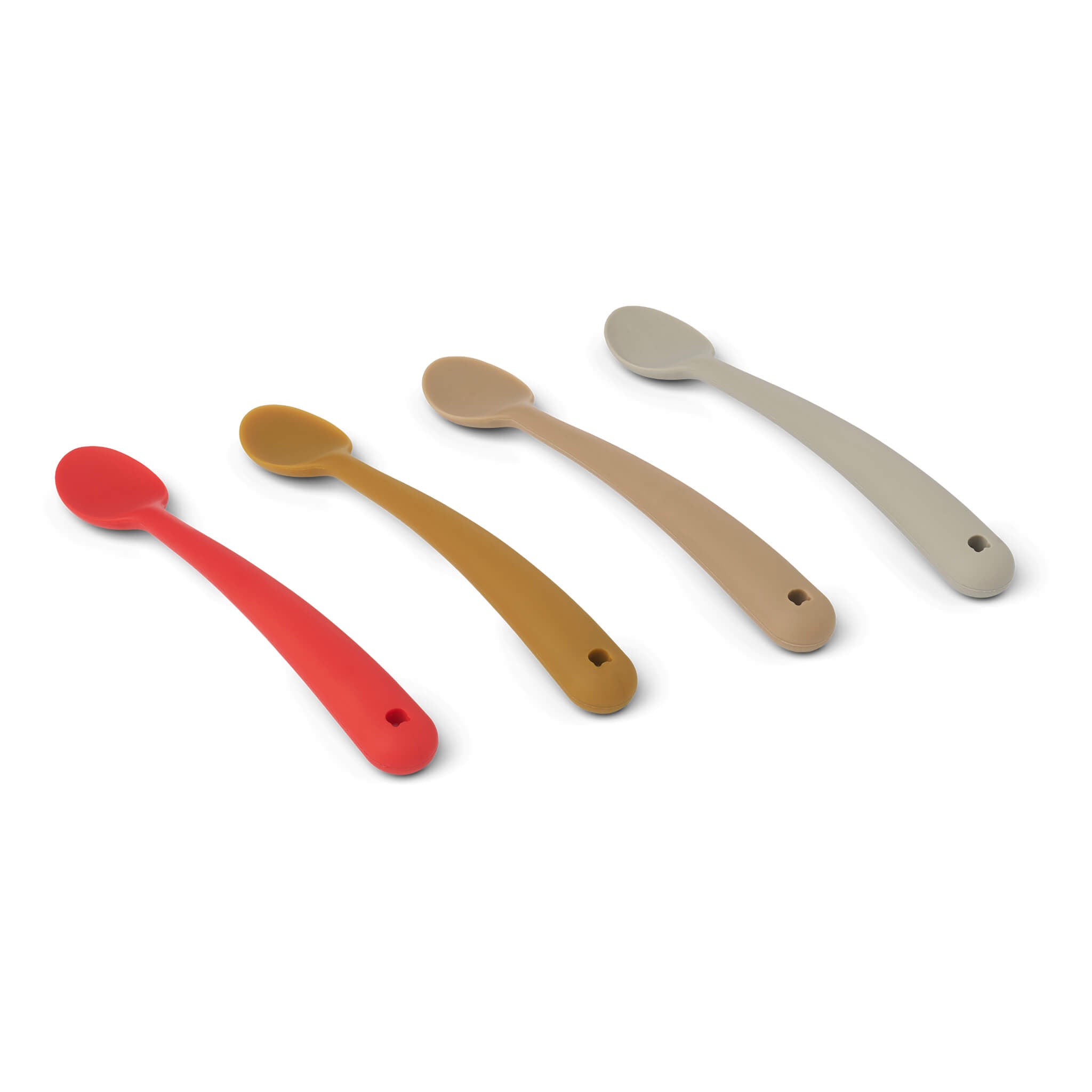Liewood Apple Red Sivi Feeding Spoons (4 pack)