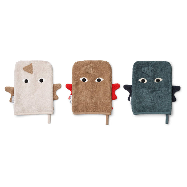Washcloths - 3 Pack - Dragon Multi Mix