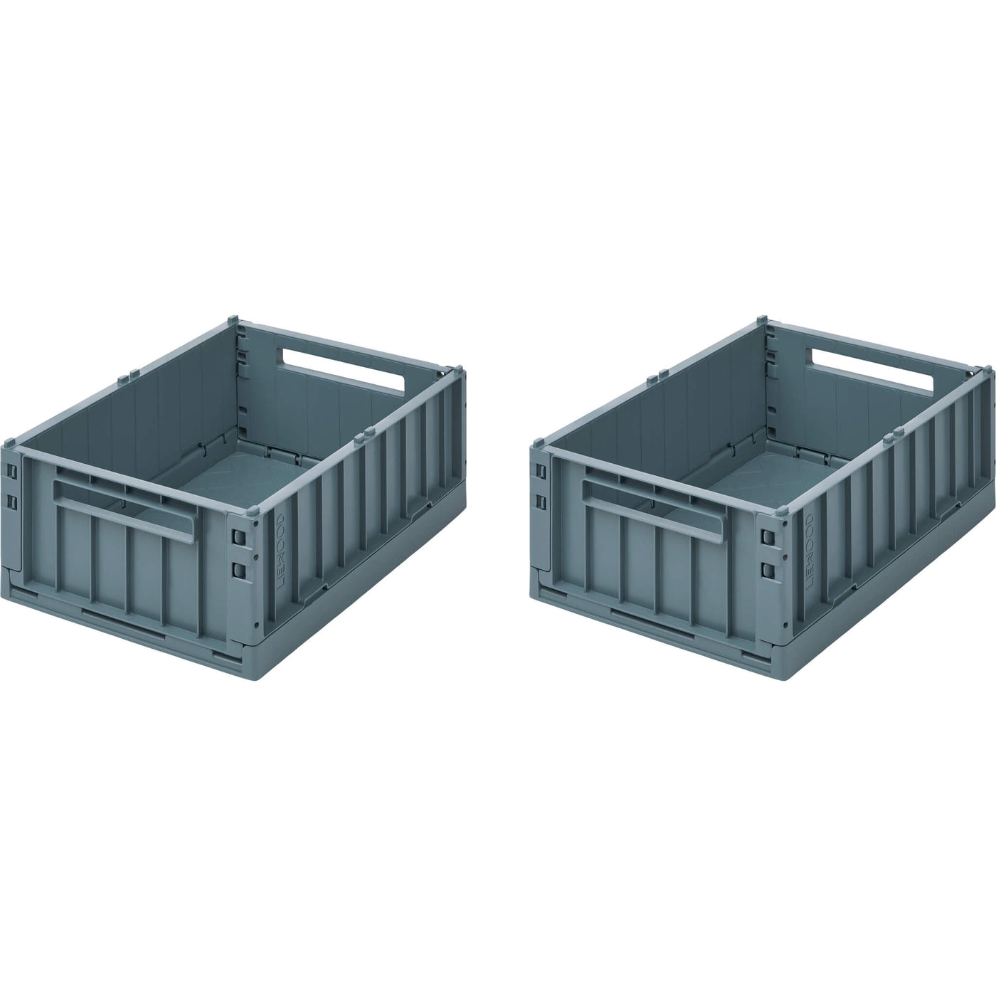 Weston Storage Folding Box - Whale Blue - Medium (2 pack)