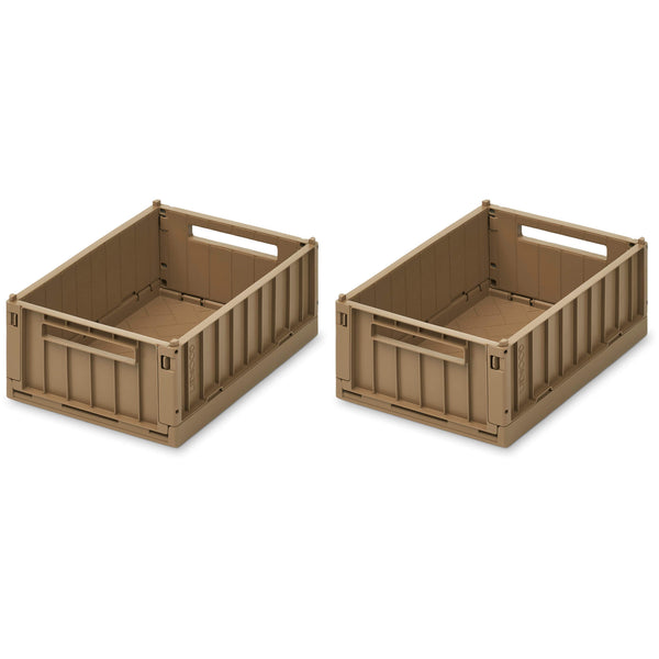 Weston Storage Folding Box - Oat - Small (2 pack)