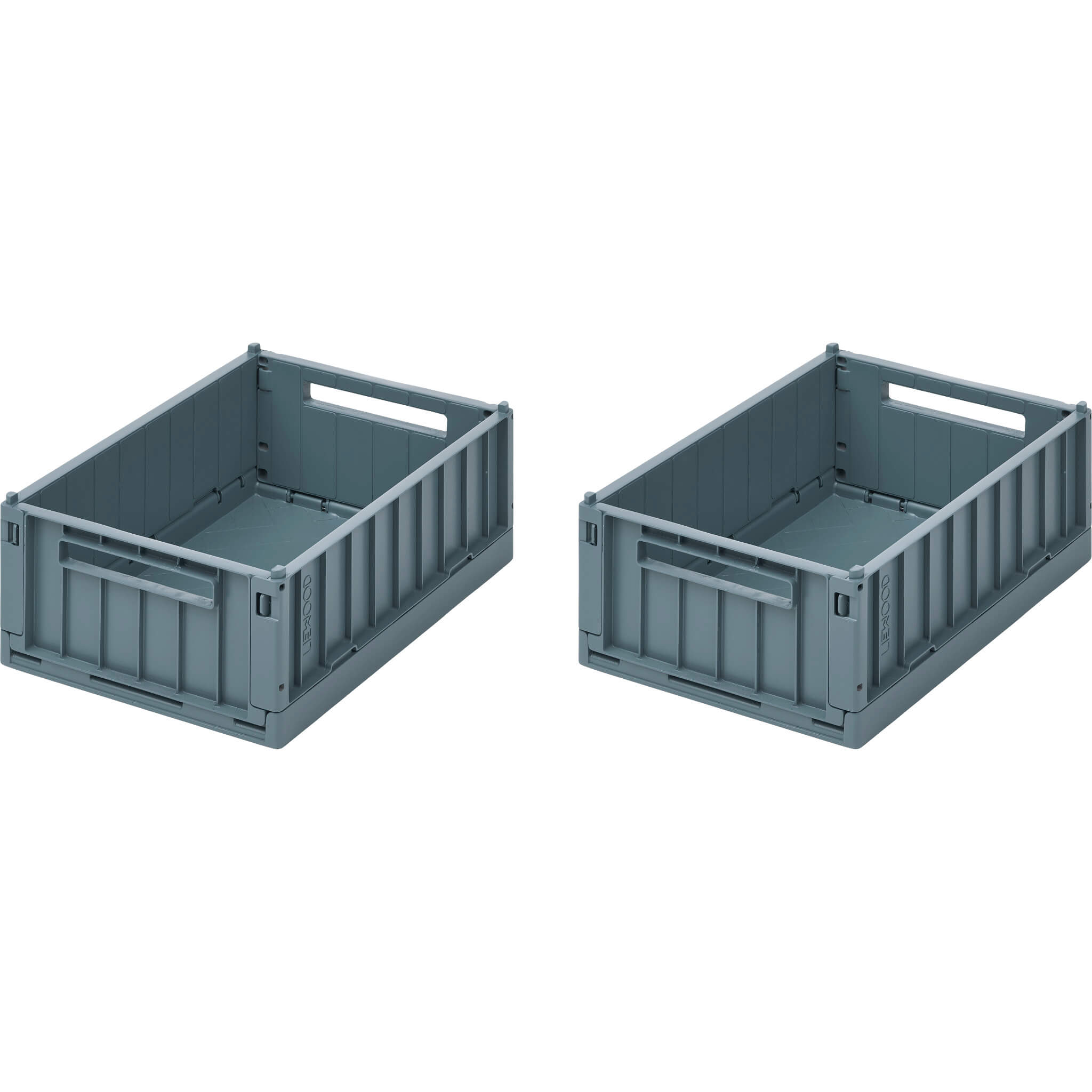 Weston Storage Folding Box - Whale Blue - Small (2 pack)