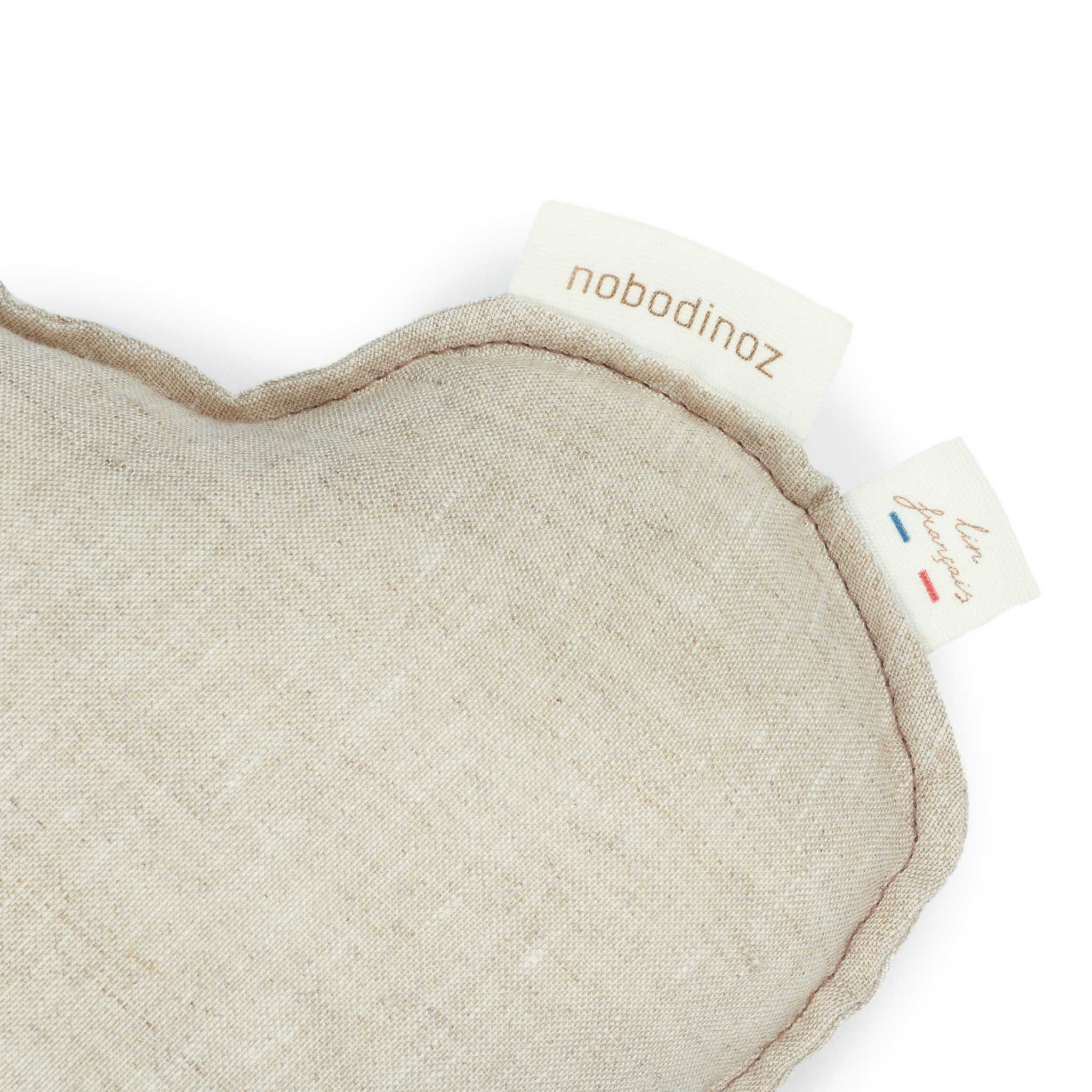 Nobodinoz Lin Francais Cloud Cushion in Greige