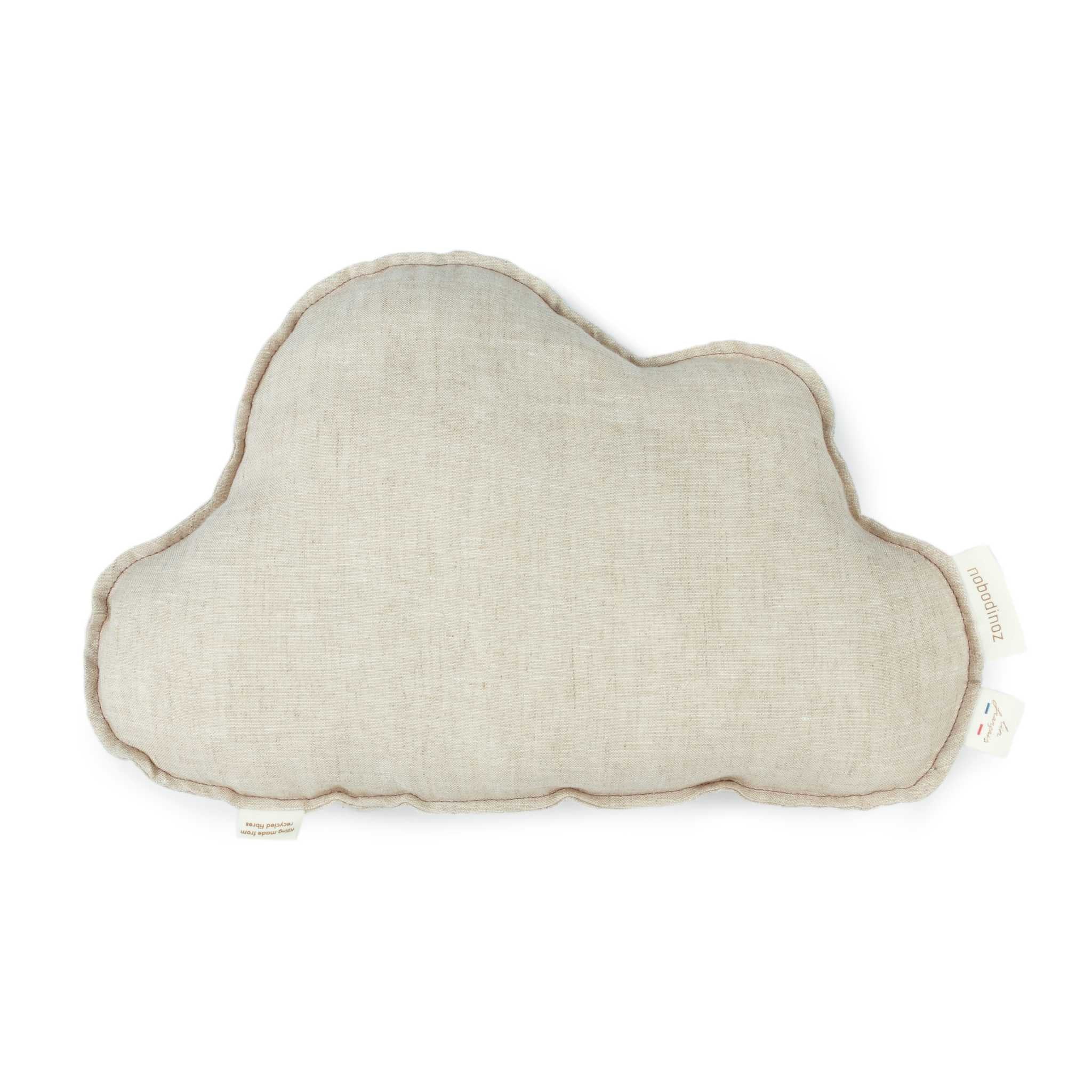 Nobodinoz Lin Francais Cloud Cushion in Greige