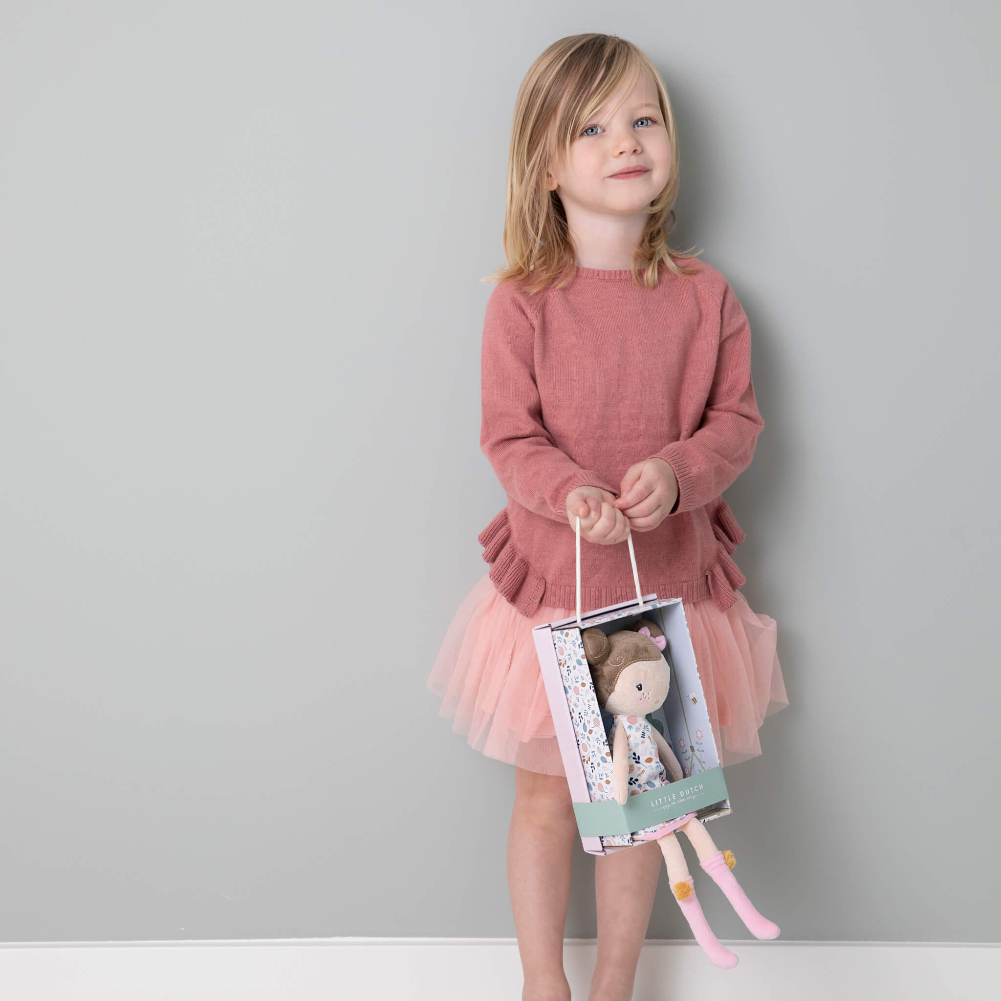 Girl with Little Dutch Cuddle Doll Rosa