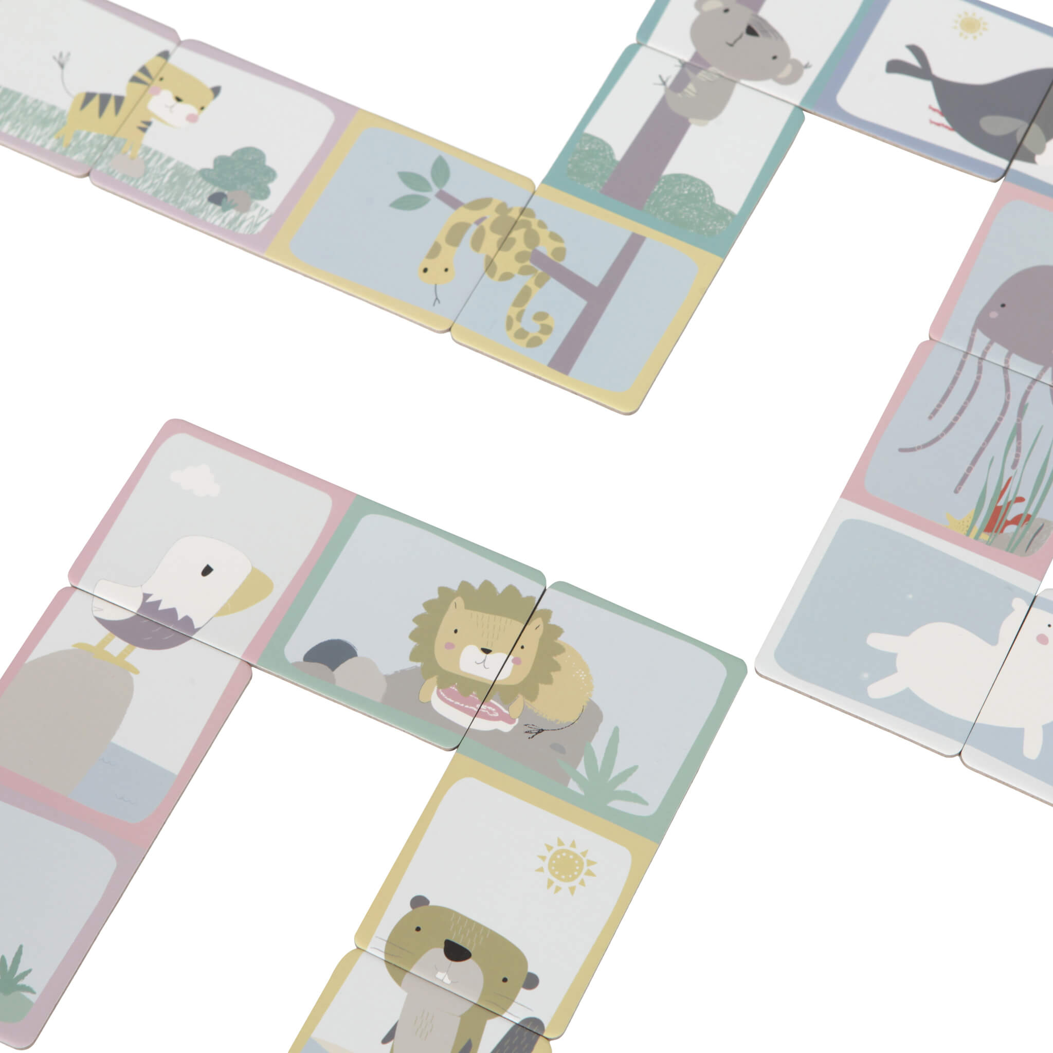 Domino Puzzle Game Zoo Cards